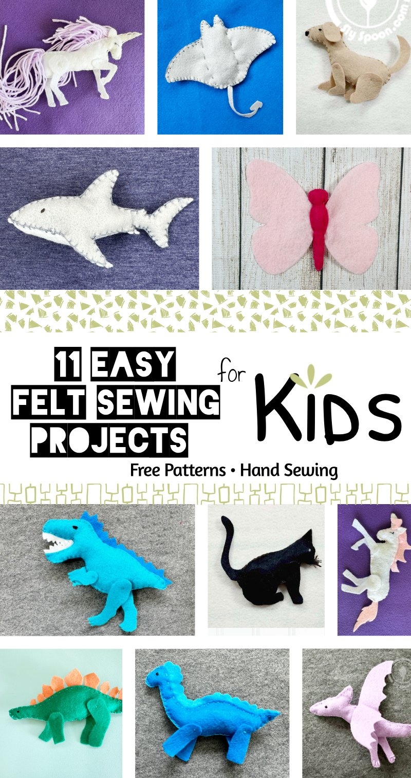 11 Easy Felt Sewing Projects For Kids Free Printable Patterns Sly Spoon