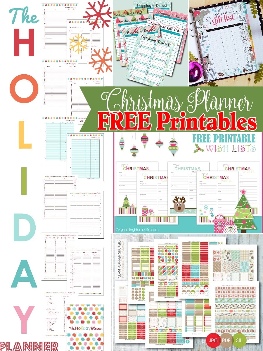 christmas planner printables