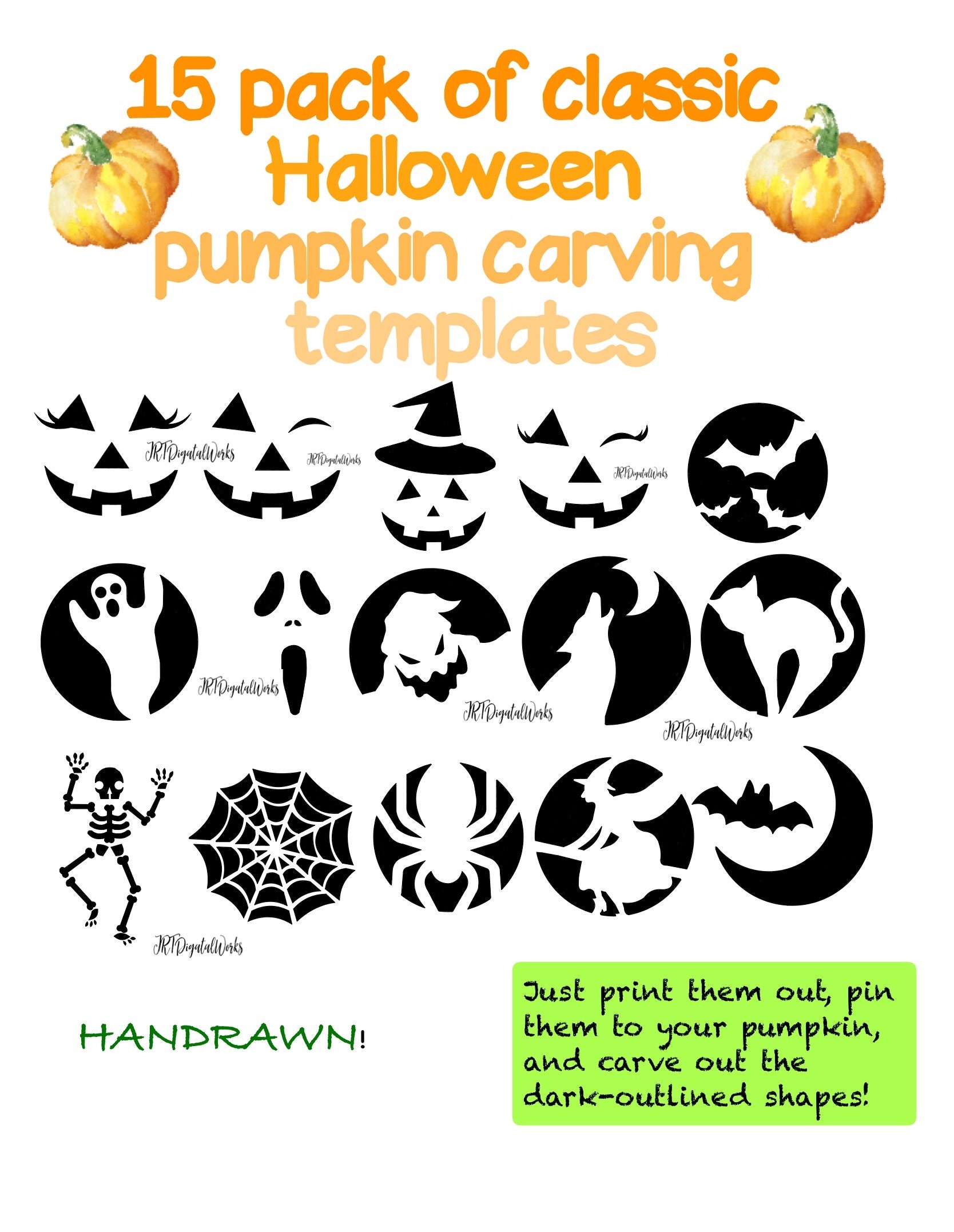 pumpkin carving template printable