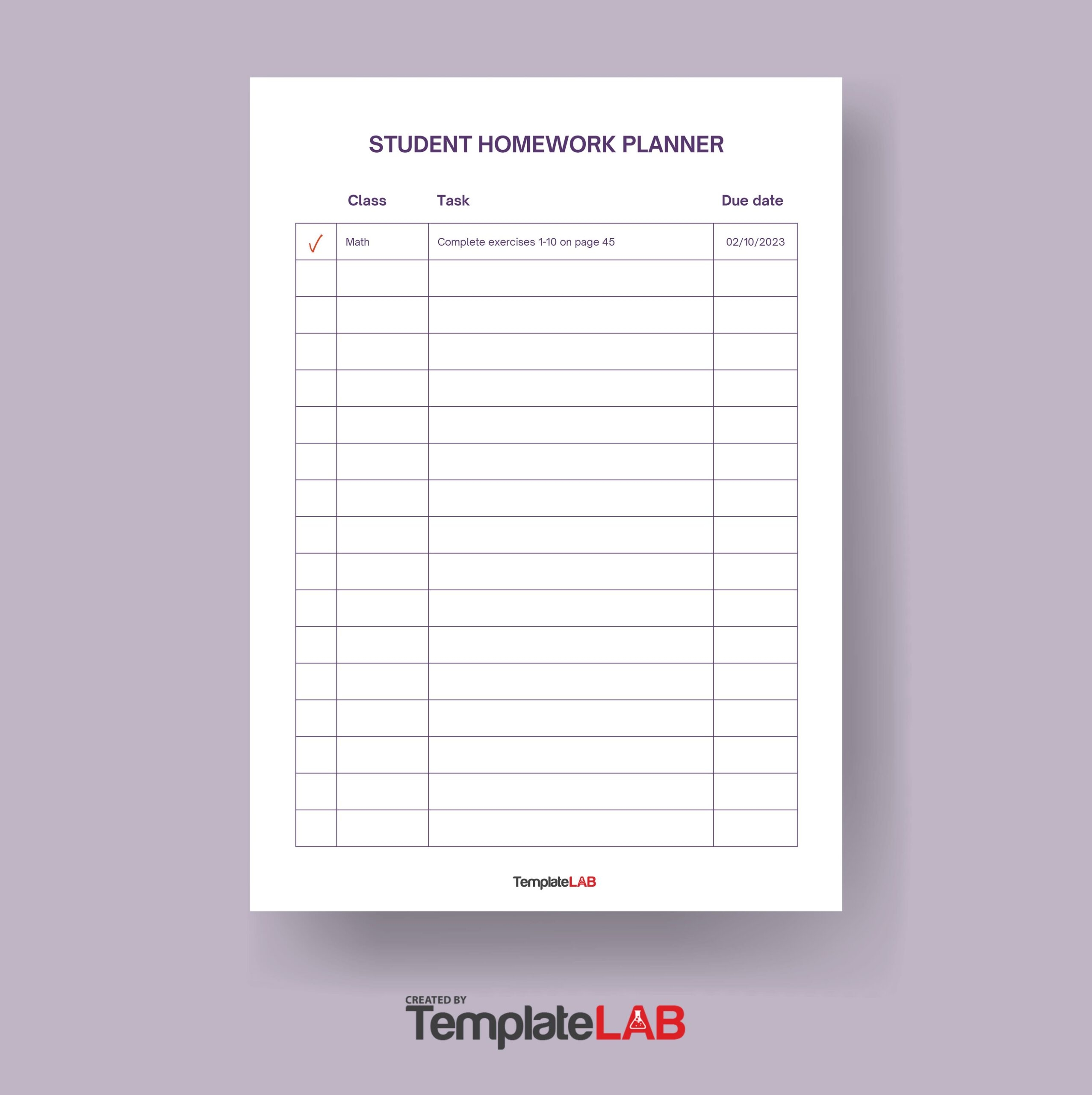 free homework planner printable free homework planner printable