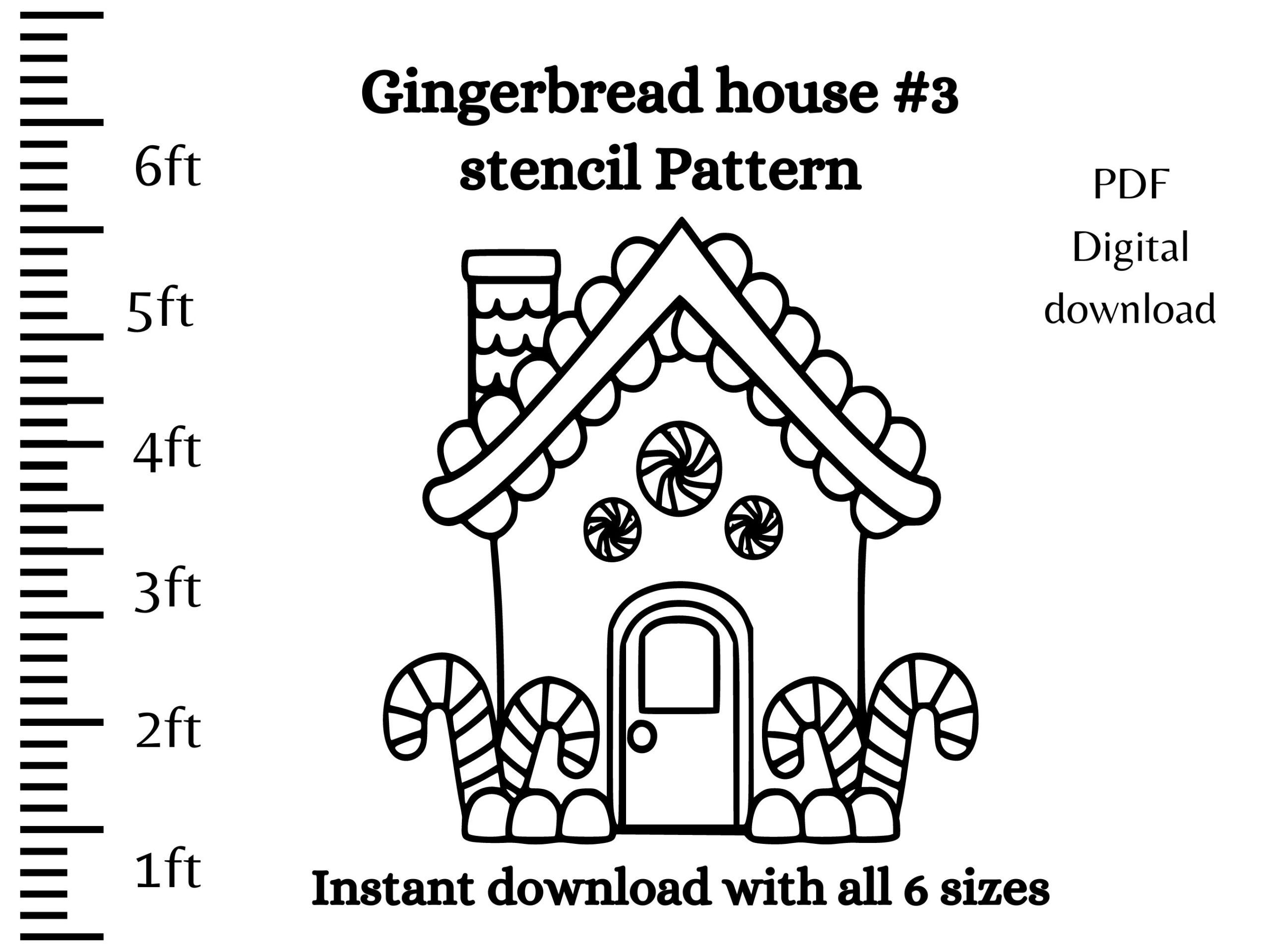 gingerbread house template printable pdf