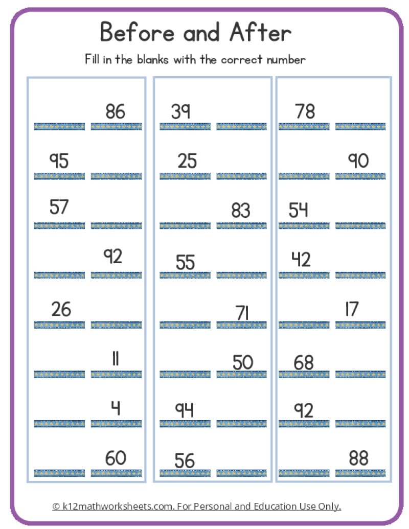 1st Grade Counting Worksheets