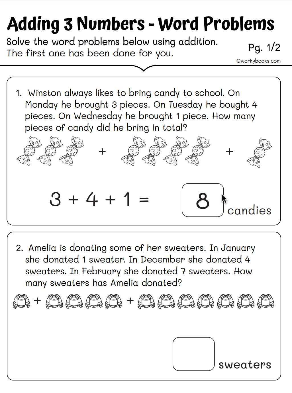 math word problems for 1st graders