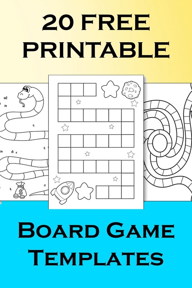 20 Free Printable Board Game Templates
