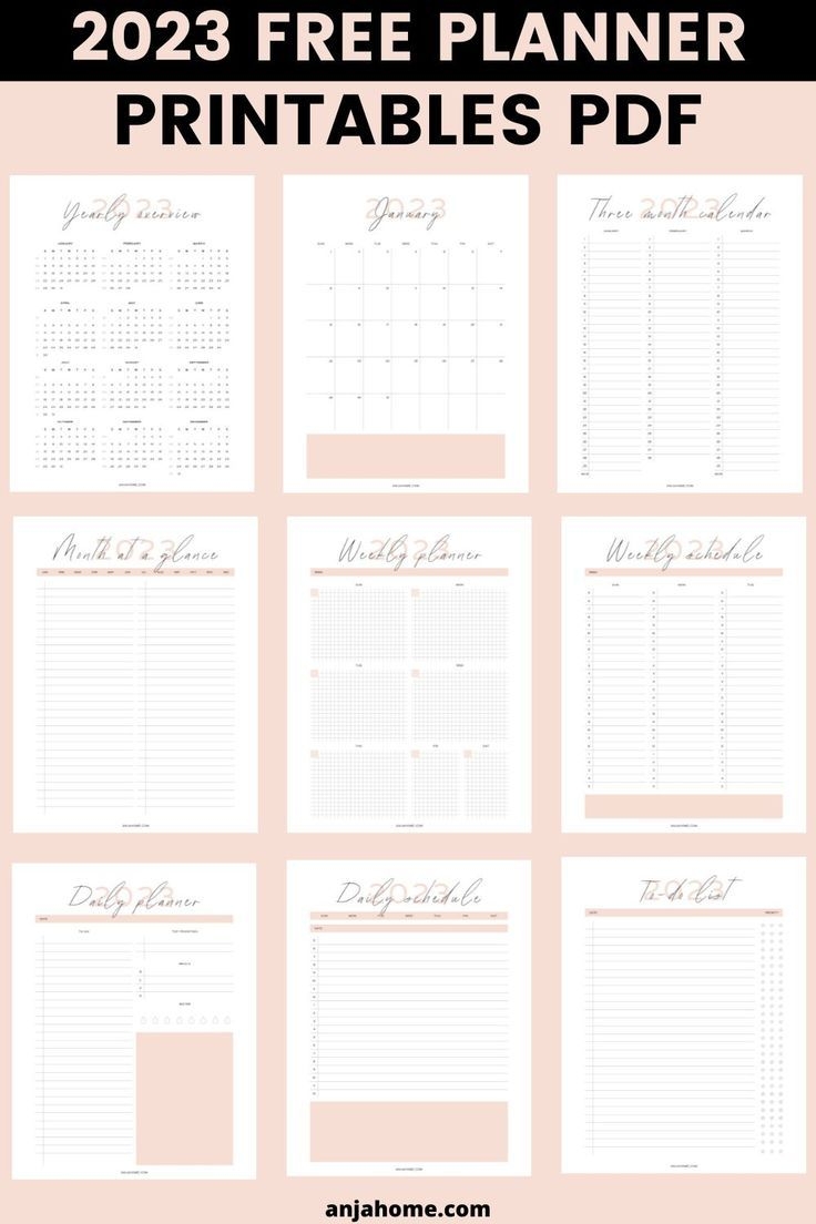 2023 Free Printable Planner Pdf incl Cute Pink Minimalist Monthly Calendars Weekly Daily Layouts 2023 Free Printable Planner Pdf incl Cute Pink Minimalist Monthly Calendars Weekly Daily Layouts