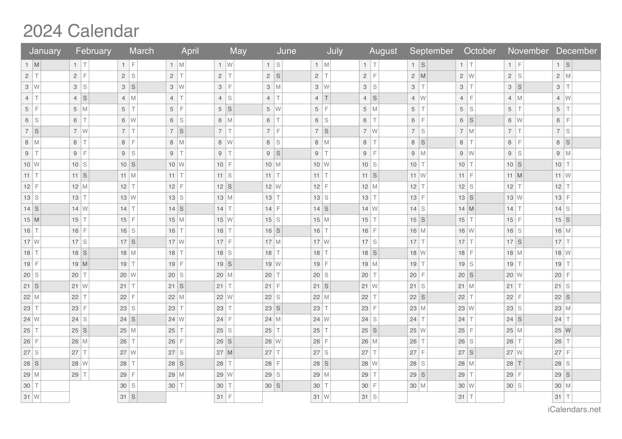 printable planner calendar 2024