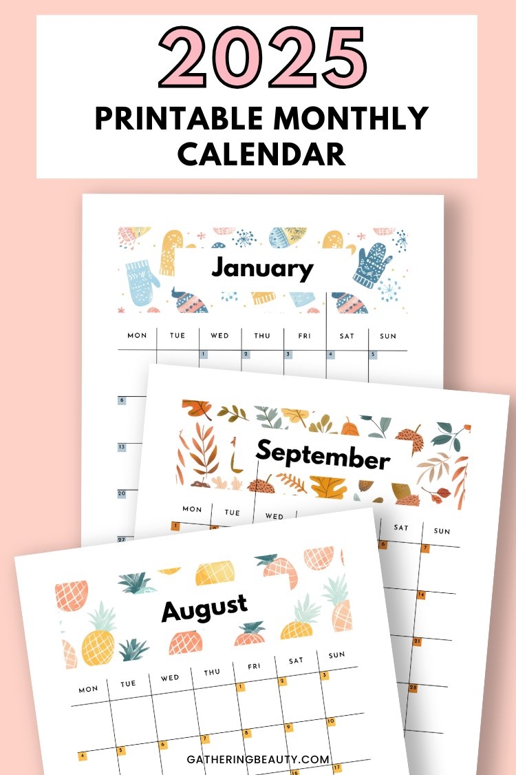 2025 Monthly Calendar Printable Gathering Beauty 2025 Monthly Calendar Printable Gathering Beauty