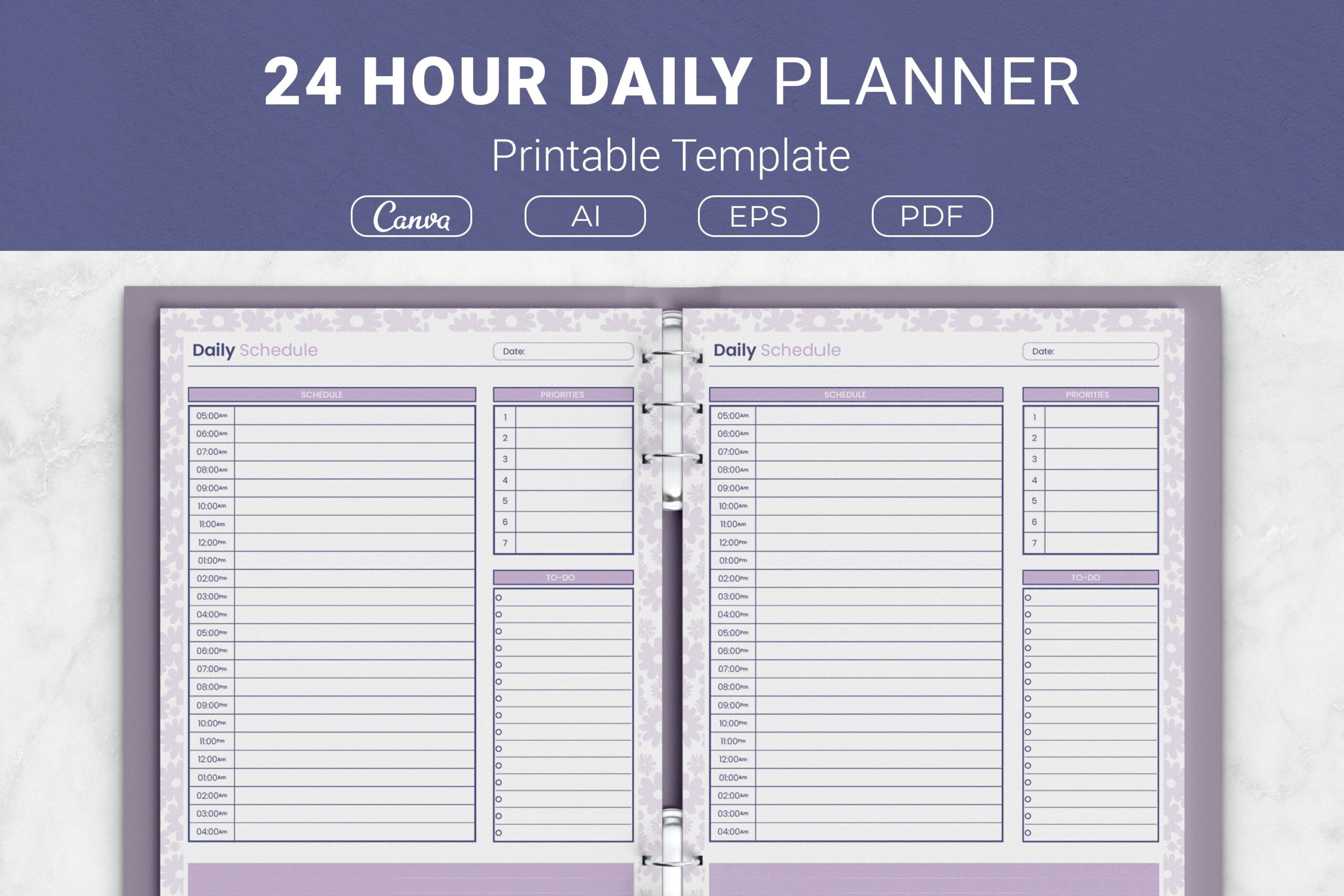 hourly planner printable