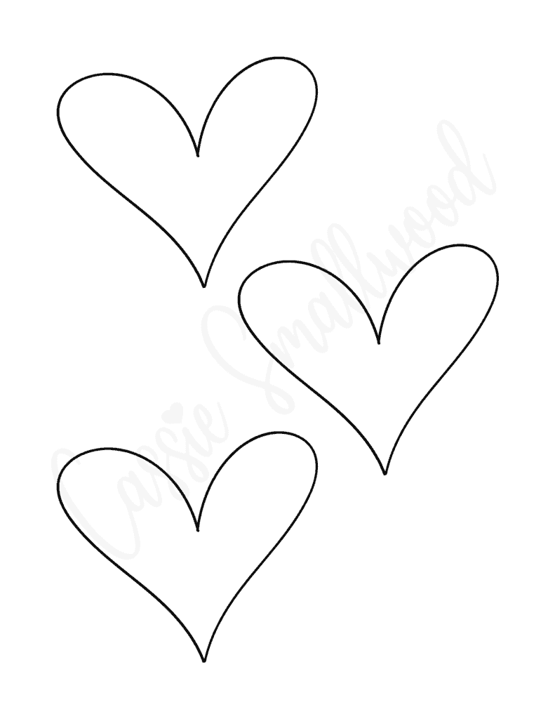 free printable heart shape template