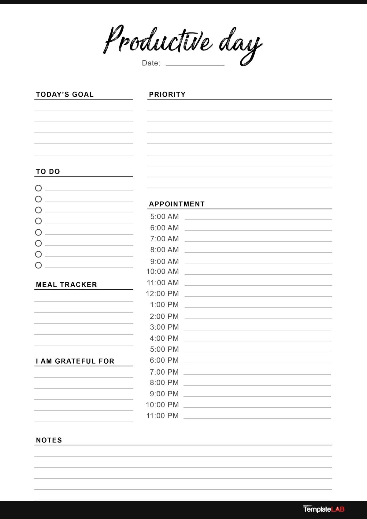 daily planner printables