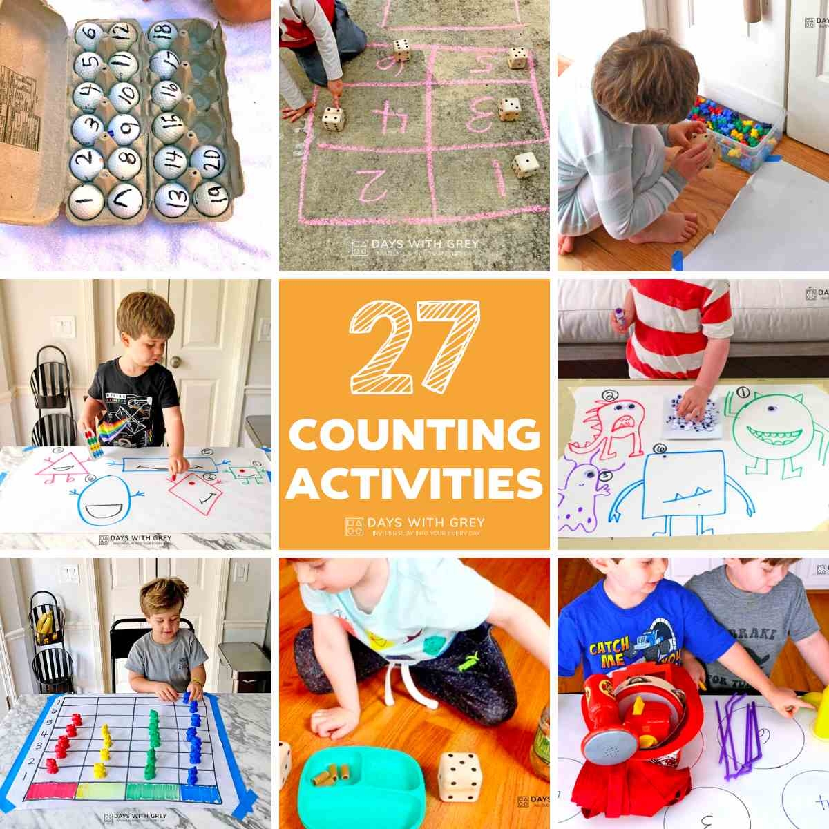 27 Play Based Counting Activities Days With Grey