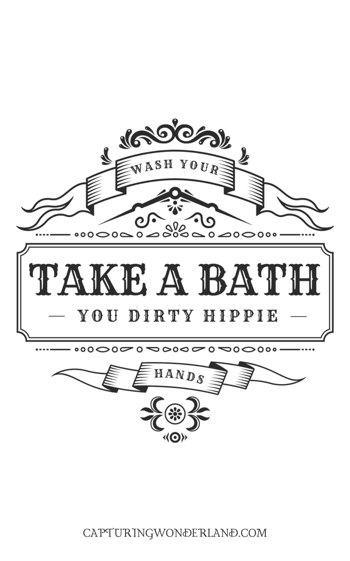 32 Vintage Bathroom Wall Art Free Printable Signs Capturing Wonderland