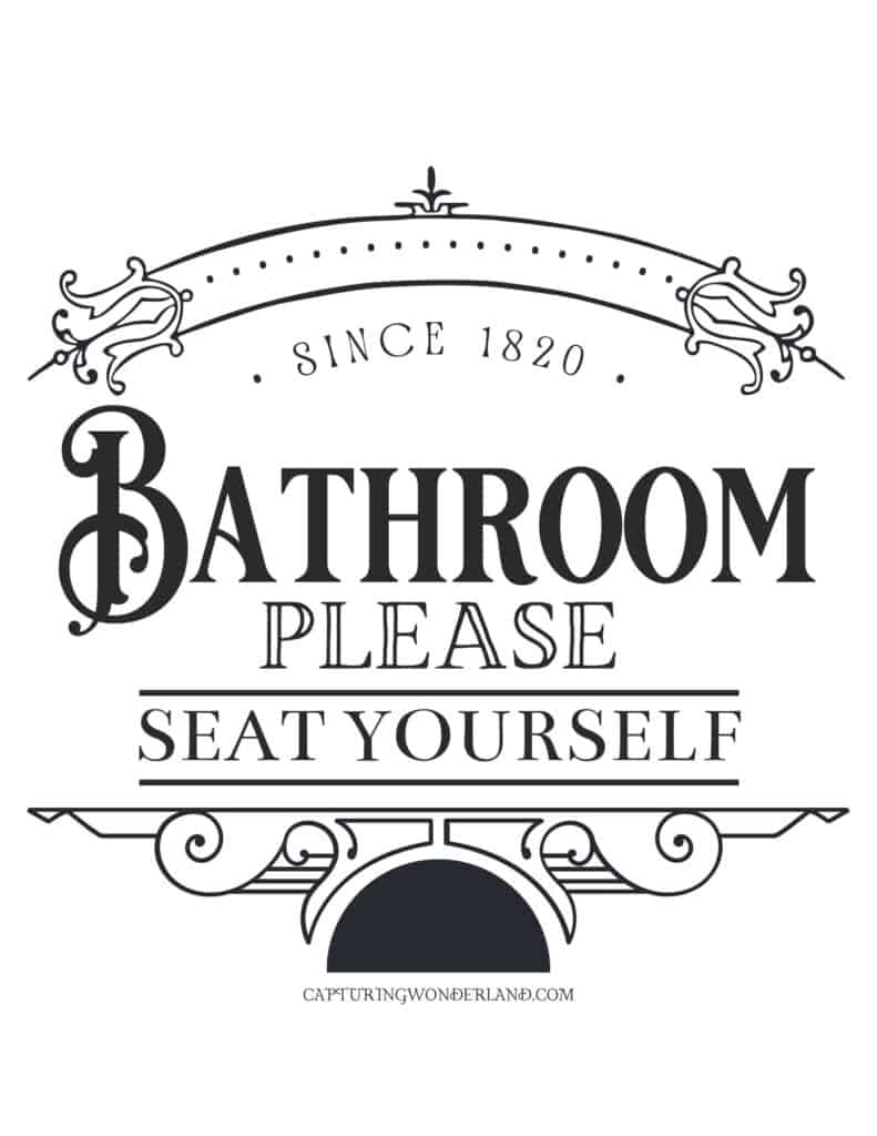 32 Vintage Bathroom Wall Art Free Printable Signs Capturing Wonderland