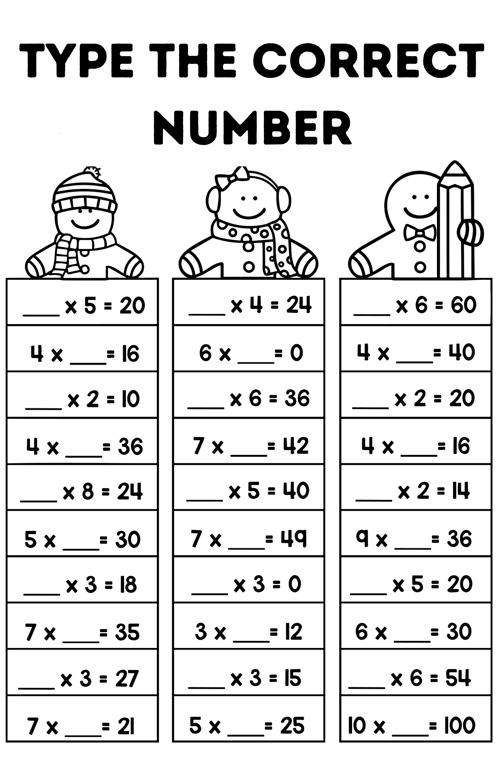 math worksheets for 3rd graders