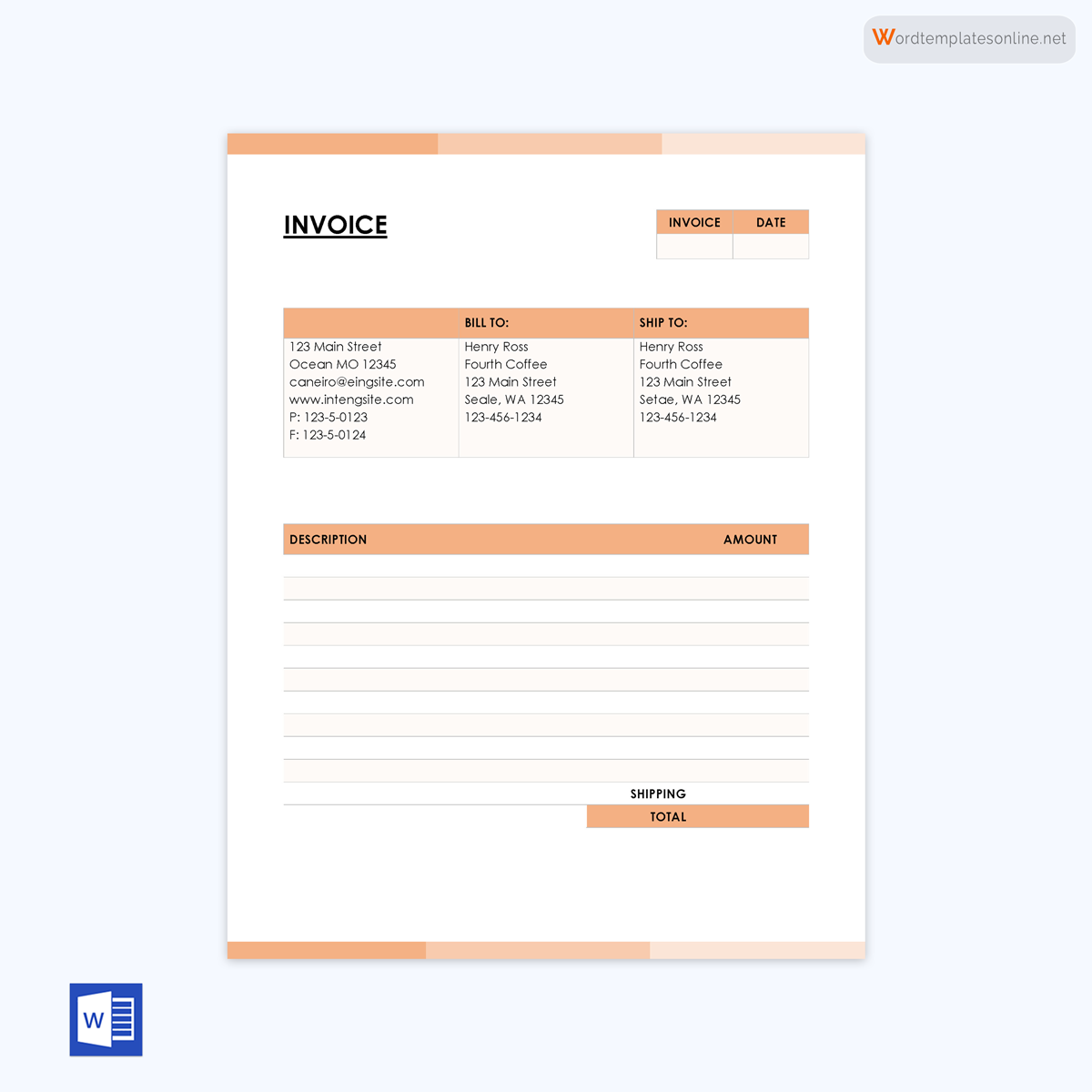40 Free Blank Invoice Templates Excel Word Edit Print