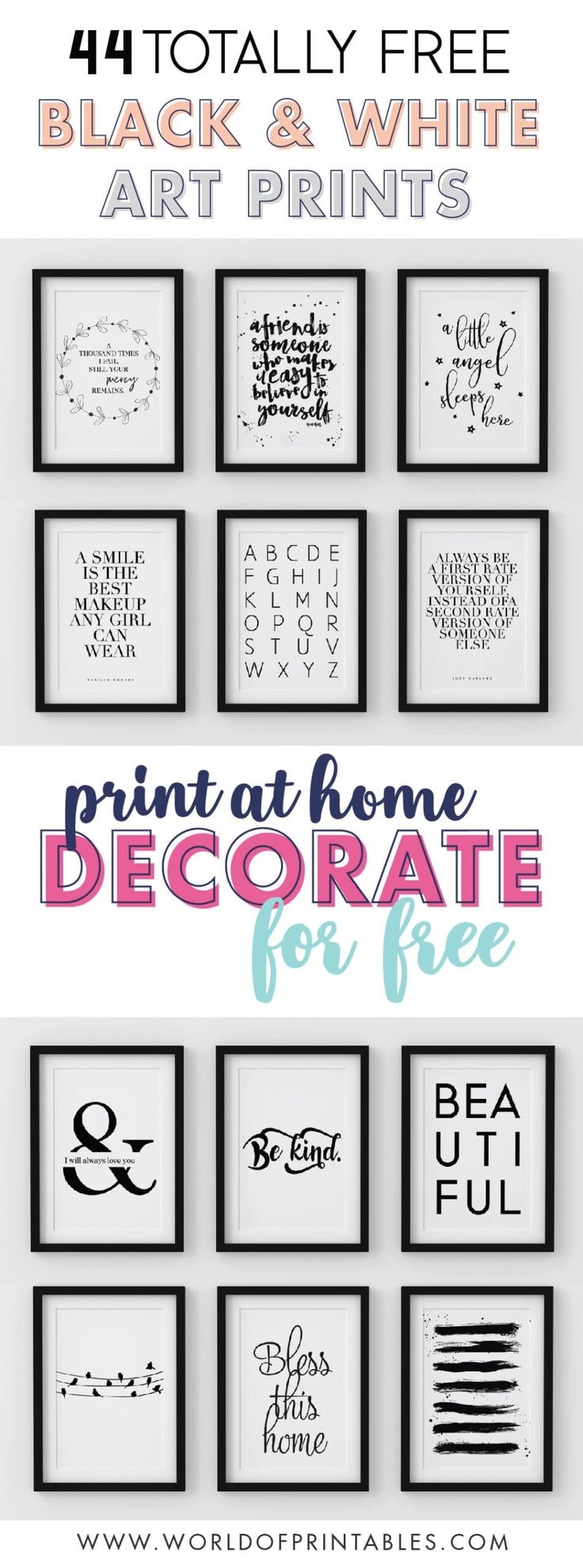 44 Free Modern Black And White Wall Art Printables World Of Printables