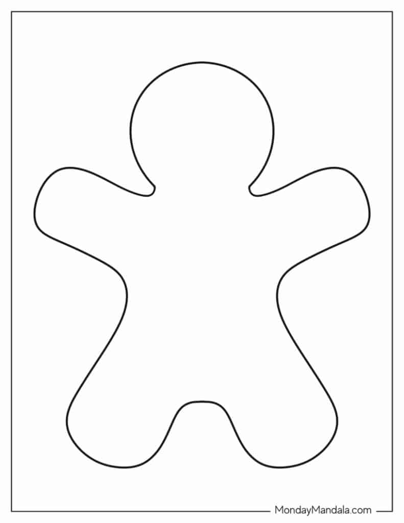 free printable gingerbread man template