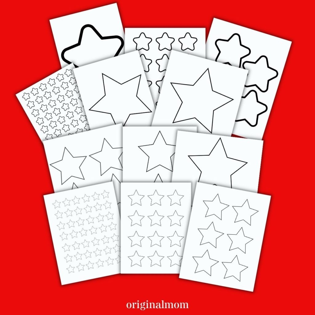 5 pointed star template free printable