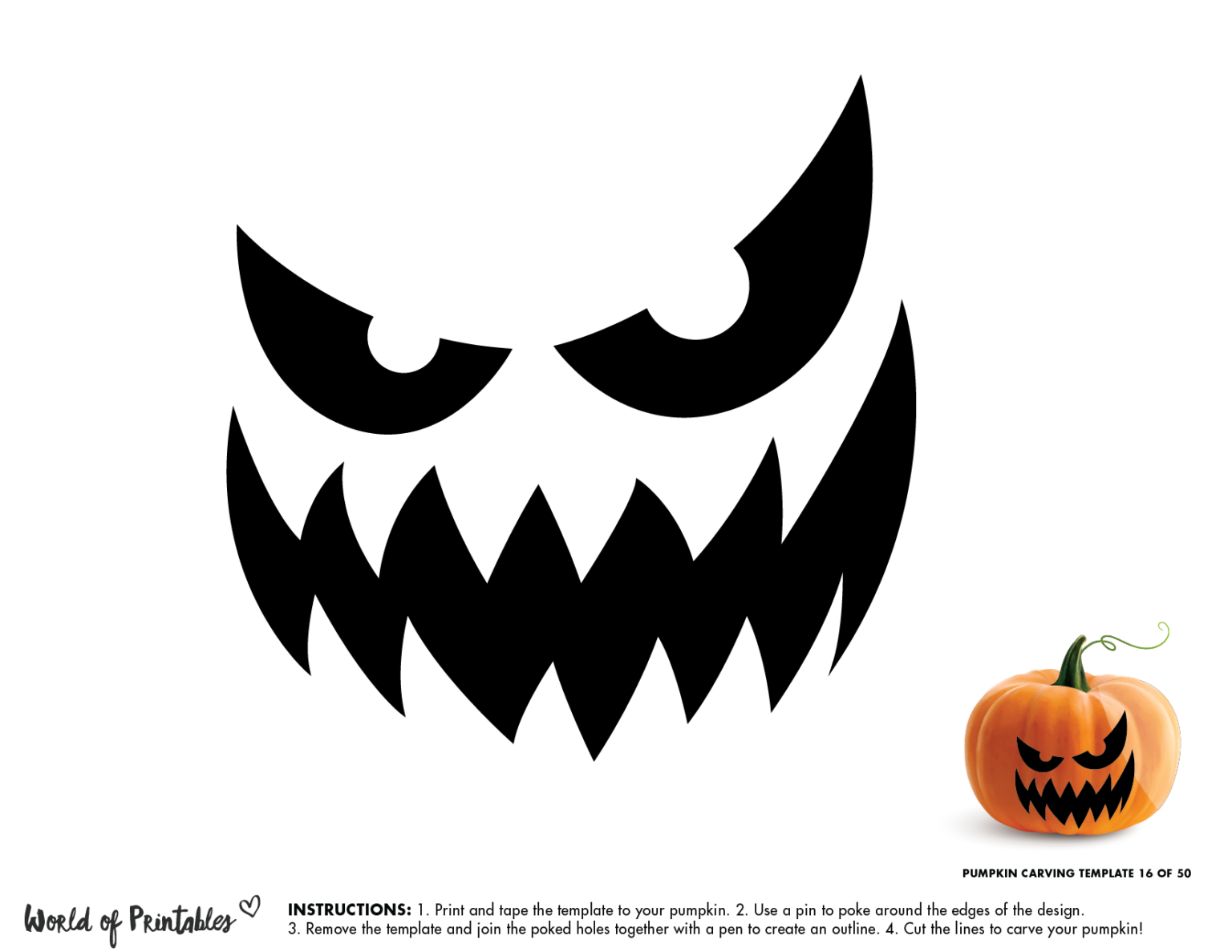 printable pumpkin faces templates