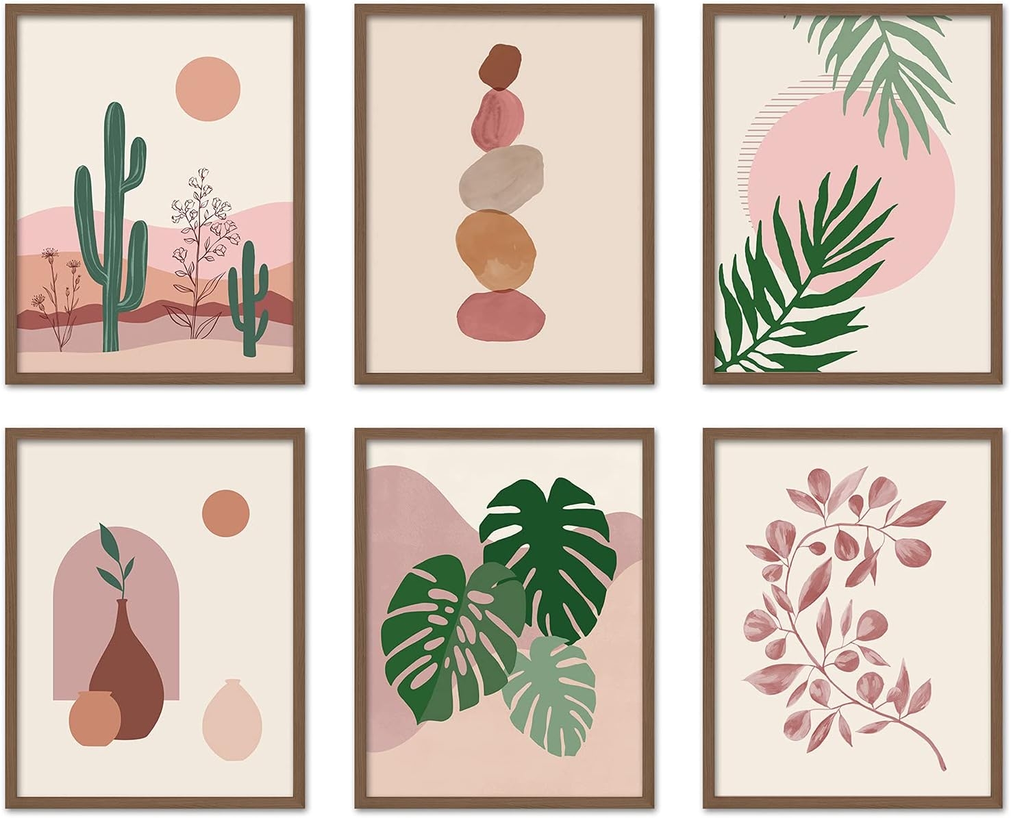 6 Piece Set Of Boho Wall Art Prints For Modern Costa Rica Ubuy