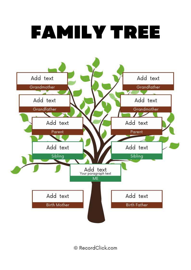 family tree printable template