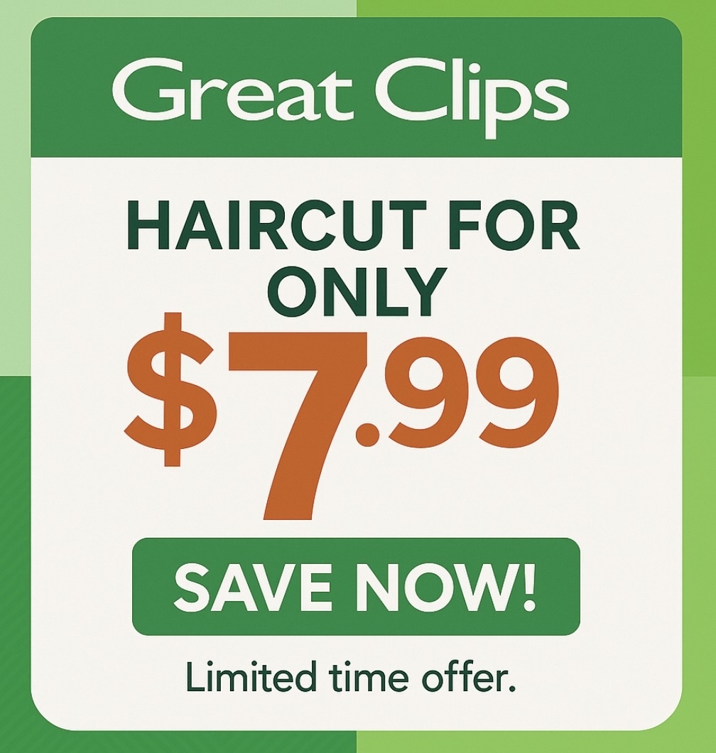 7 99 Great Clips Printable Coupons OCT 2025 On X Save Up To 5 Instantly On Your Next Haircut Valid At Most Great Clips Locations Download Print Your Coupon Here 