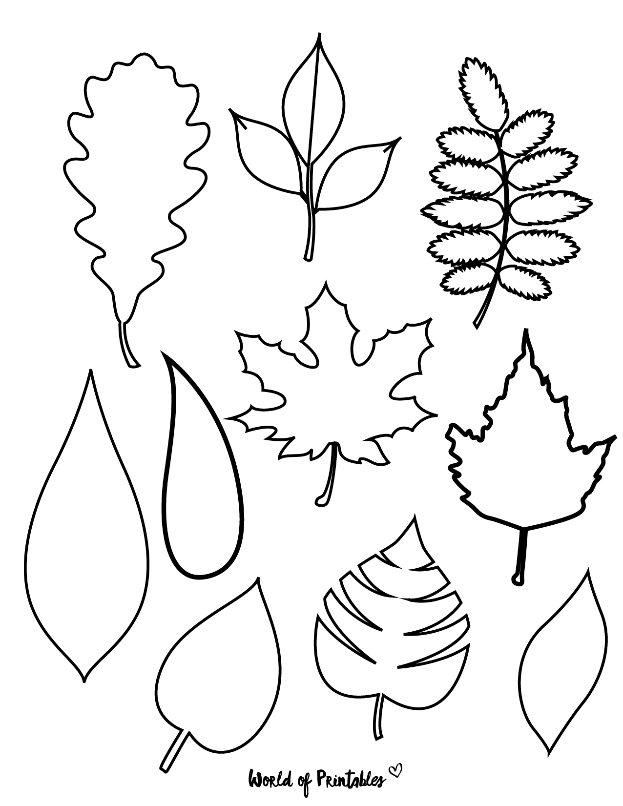 85 Colored Leaf Template Printable 80 Leaf Template Leaf Template Printable Fall Leaf Template