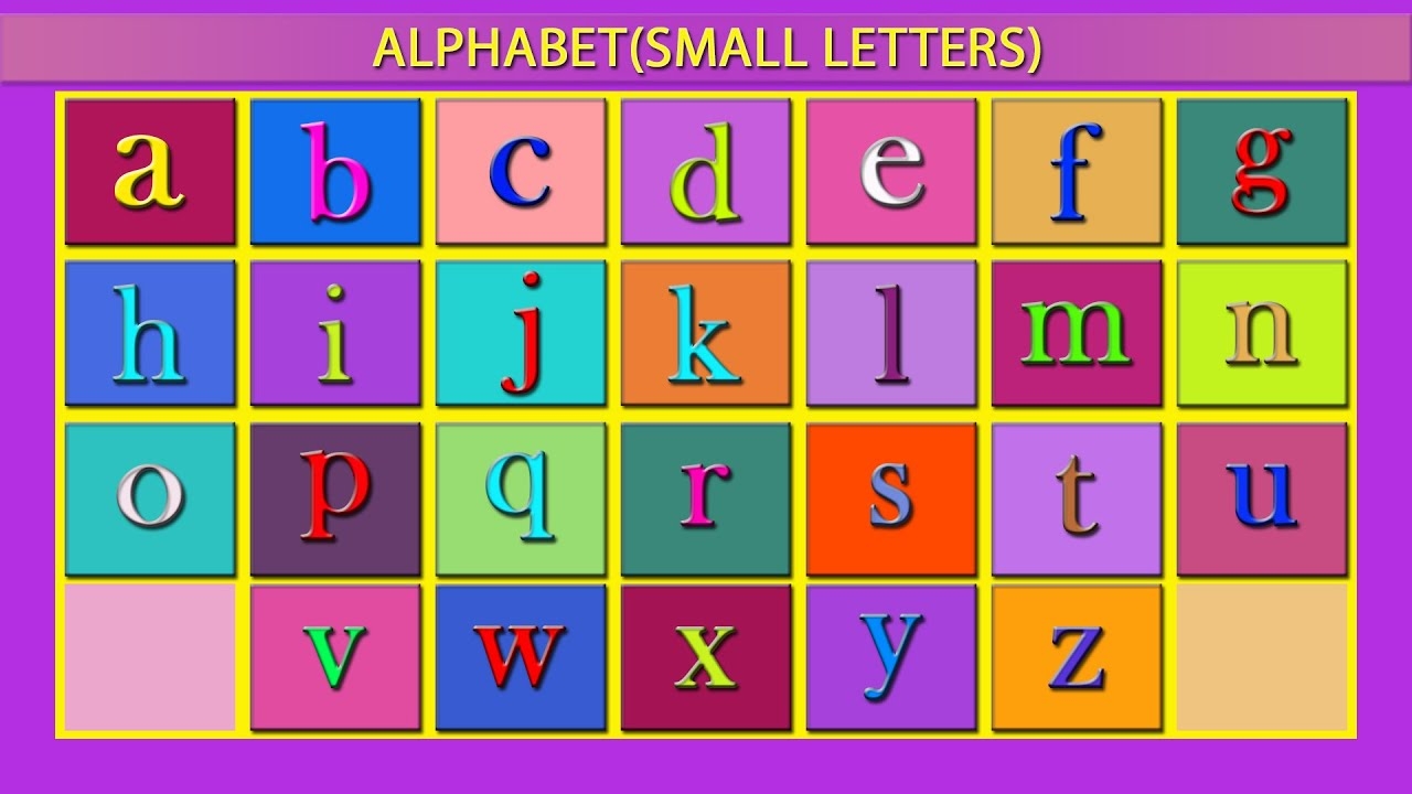 A To Z Small Letter English Alphabet With Pronunciation A B C D Alphabet YouTube A To Z Small Letter English Alphabet With Pronunciation A B C D Alphabet YouTube