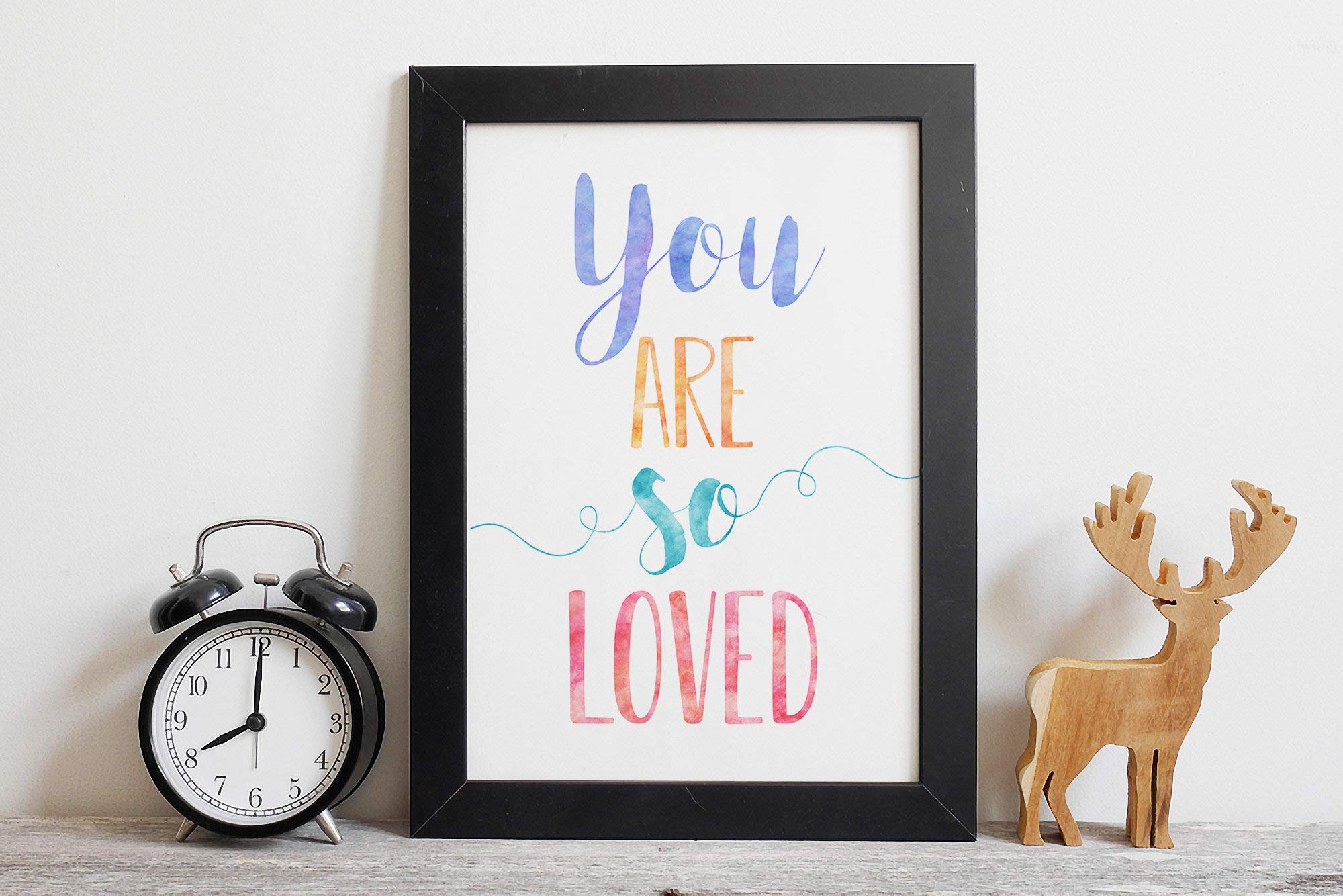 A4 Print You Are So Loved Nursery Printable Wall Art Nursery Decor Girls Printable Quotes Inspirational Wall Art Romantic Quote Amazon de DIY Tools