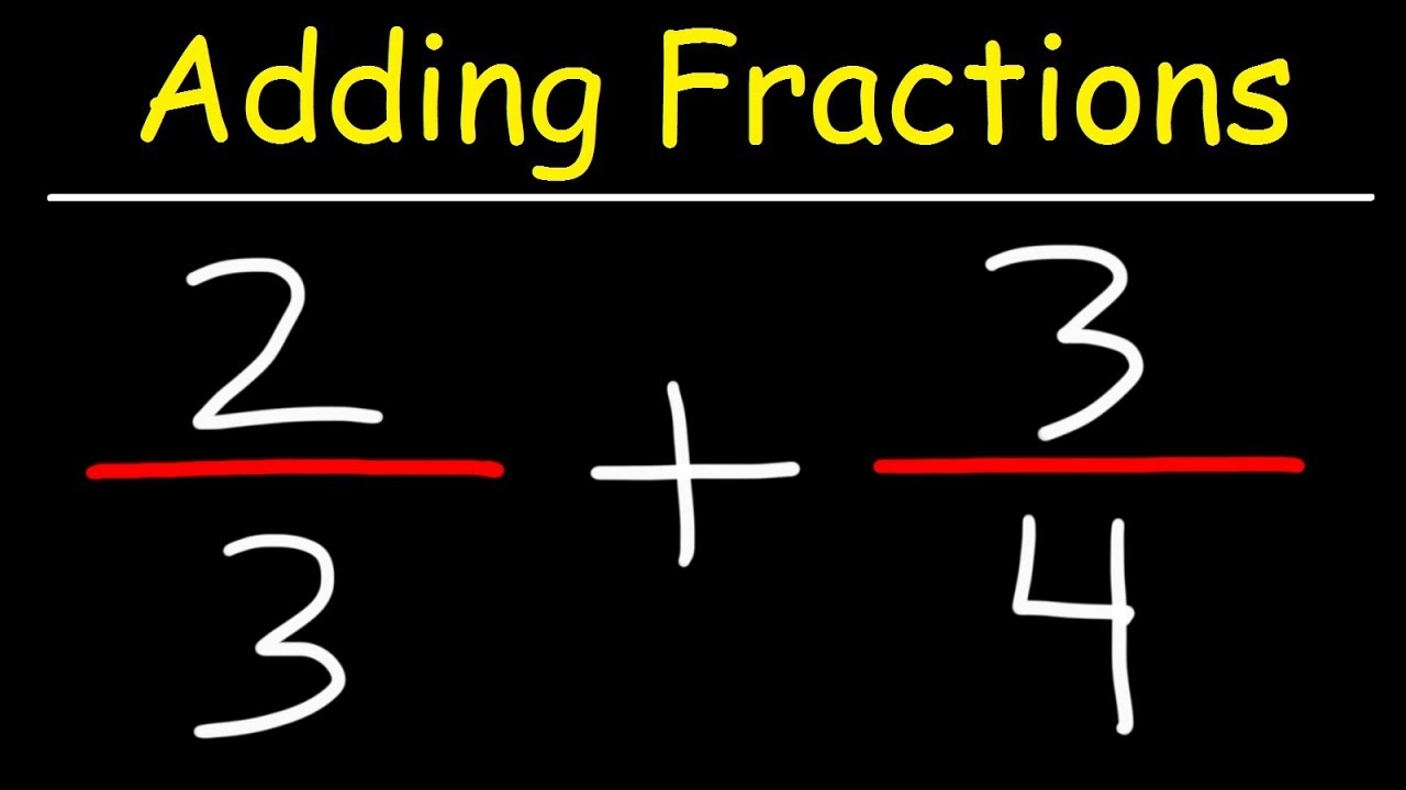 Adding Fractions With Unlike Denominators YouTube