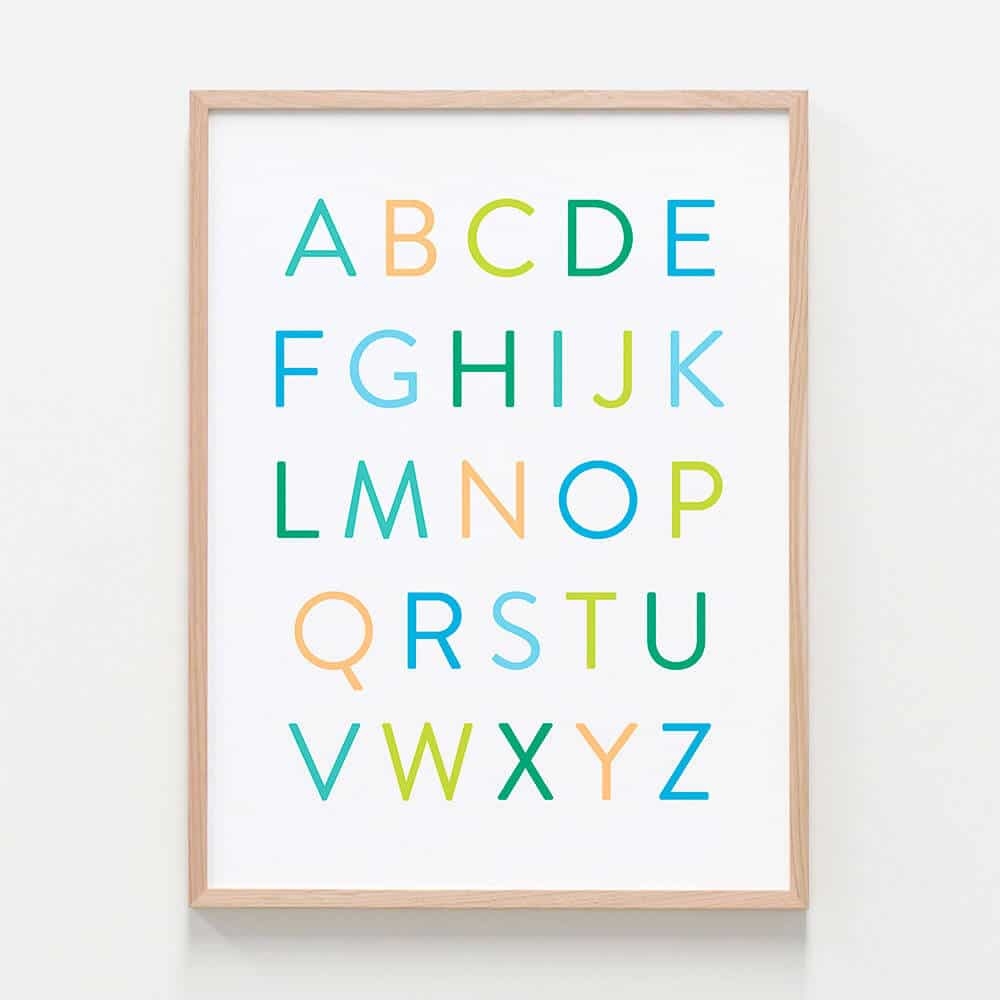 Alphabet Print Wall Art Poster Or Framed Print 41 Orchard