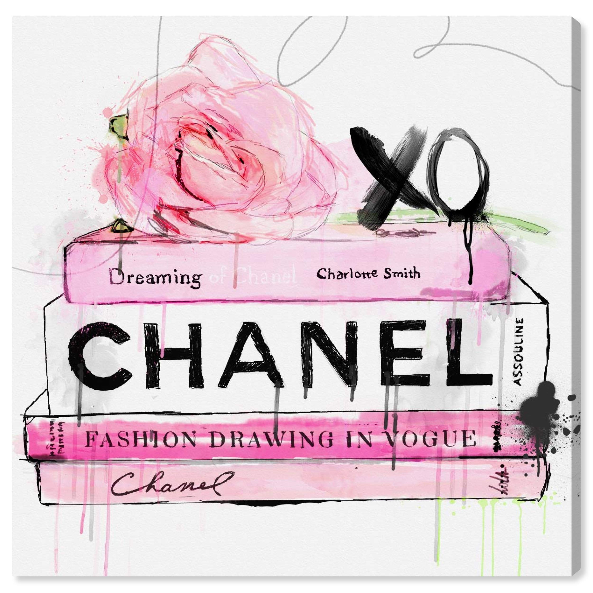 Amazon Oliver Gal Dripping Roses And Chanel The Floral And Botanical Wall Art Decor Collection Modern Premium Canvas Art Print