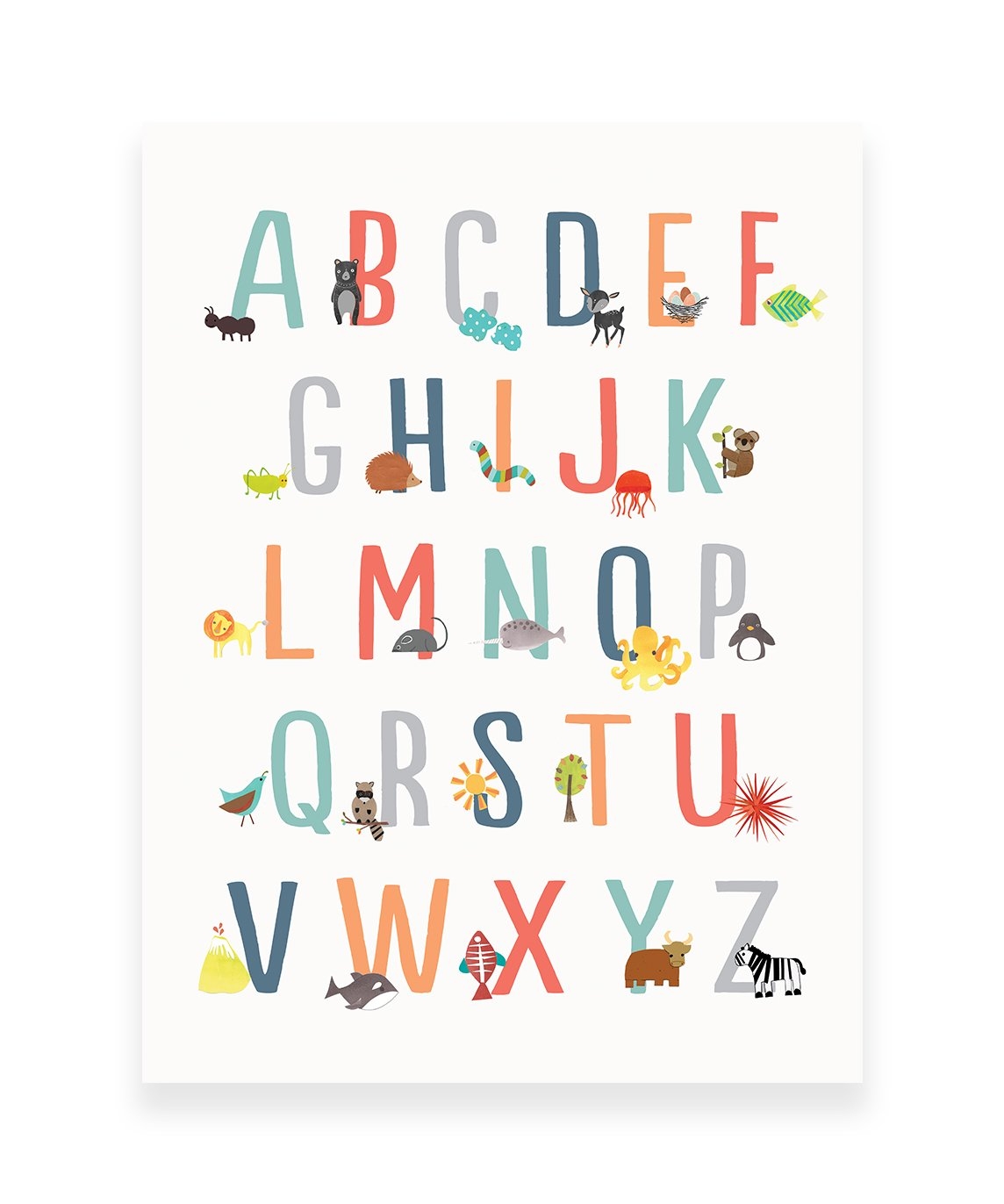Animal Alphabet Poster Wall Art Print 11 X 14 Children s Room Decor ABC Poster Kid s Room Decor Gender Neutral Nursery Decor Baby Room Decor Children s Art Wall Animal Nursery Amazon de Home