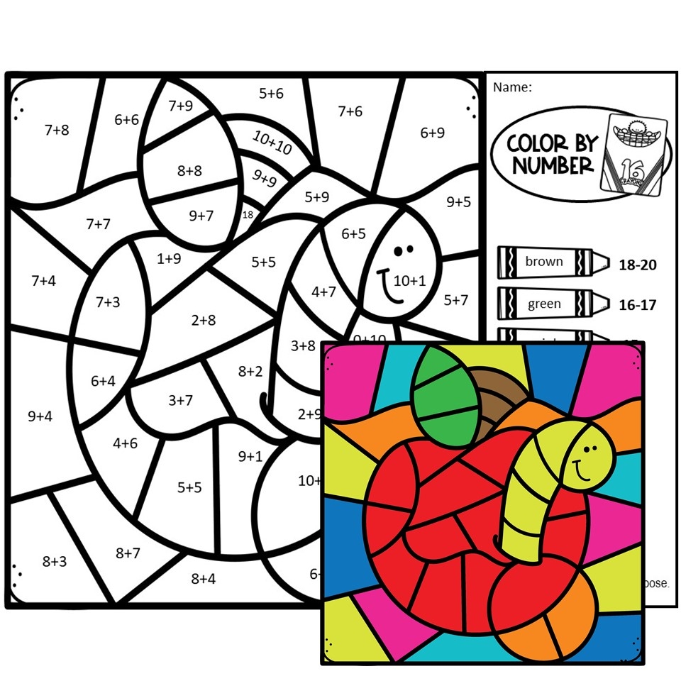 color by number addition