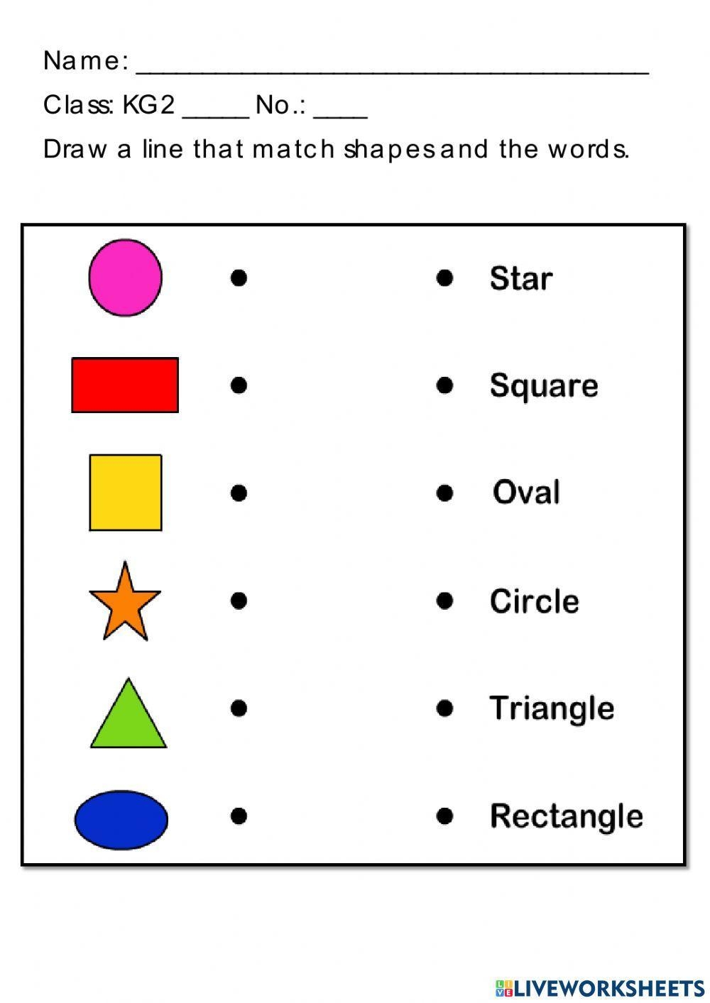 Basic Shapes Worksheet For Kindergarten Live Worksheets Worksheets Library