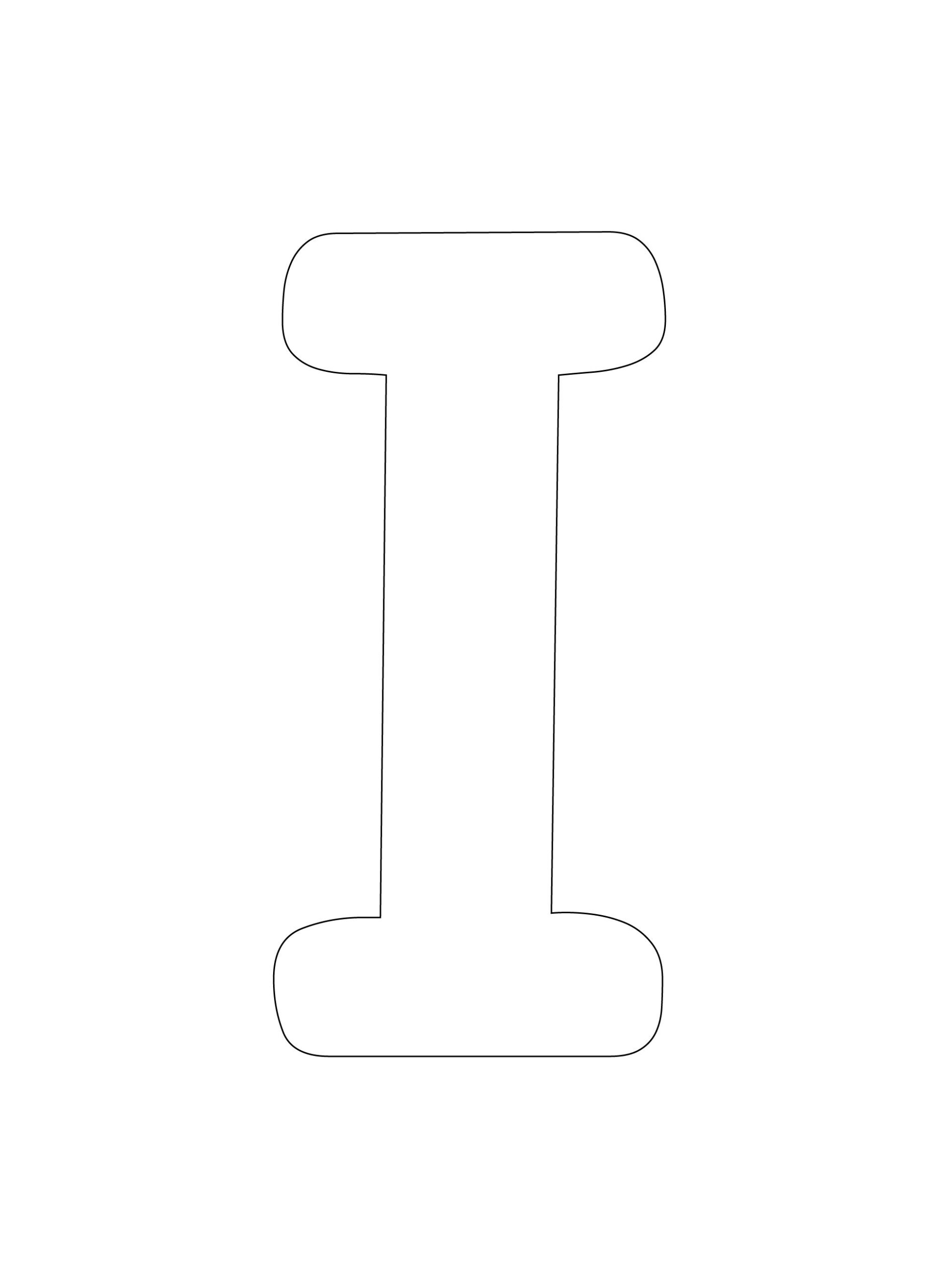 printable letter i template