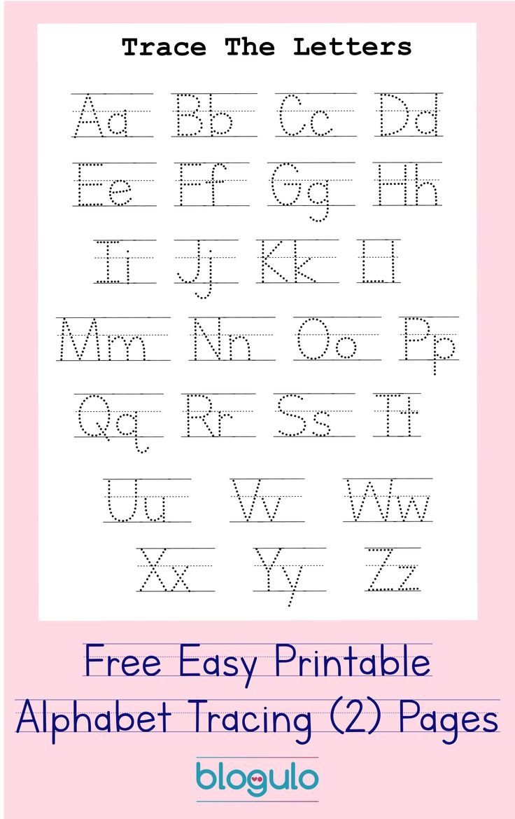 Blogulo Alphabet Tracing Worksheets Free Preschool