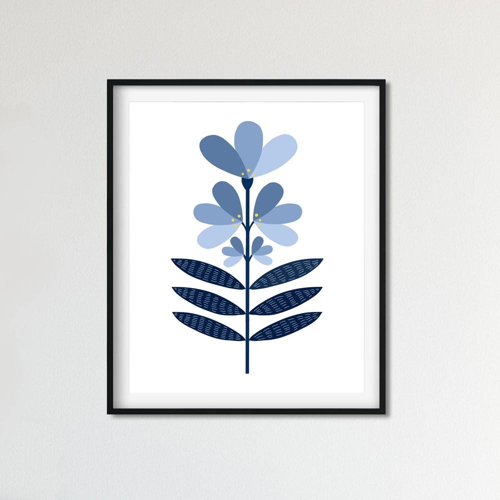 Blue Flower Printable Wall Decor