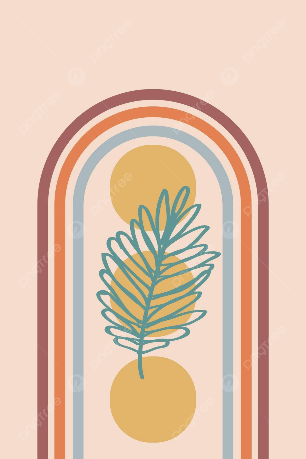 Boho Floral Wall Art Print Minimalist And Abstract Vector Background Tropical Geometric Illustration Background And Wallpaper For Free Download Pngtree