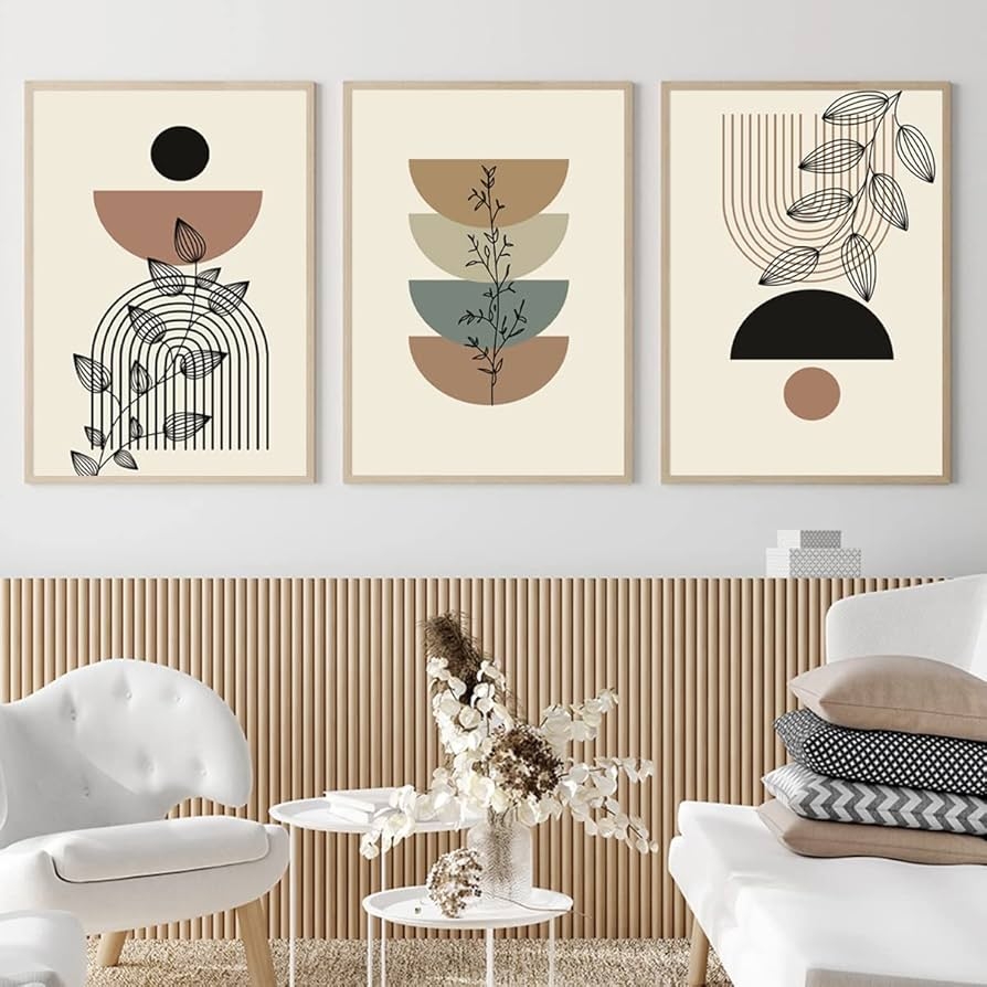 Boho Wall Art Abstract Gallery Wall Decor Set Boho Wall Art Printable Modern Wall Art Bundle Minimal Botanical Wall Art 16x24inchx3pcs No Frame Amazon co uk Home Kitchen
