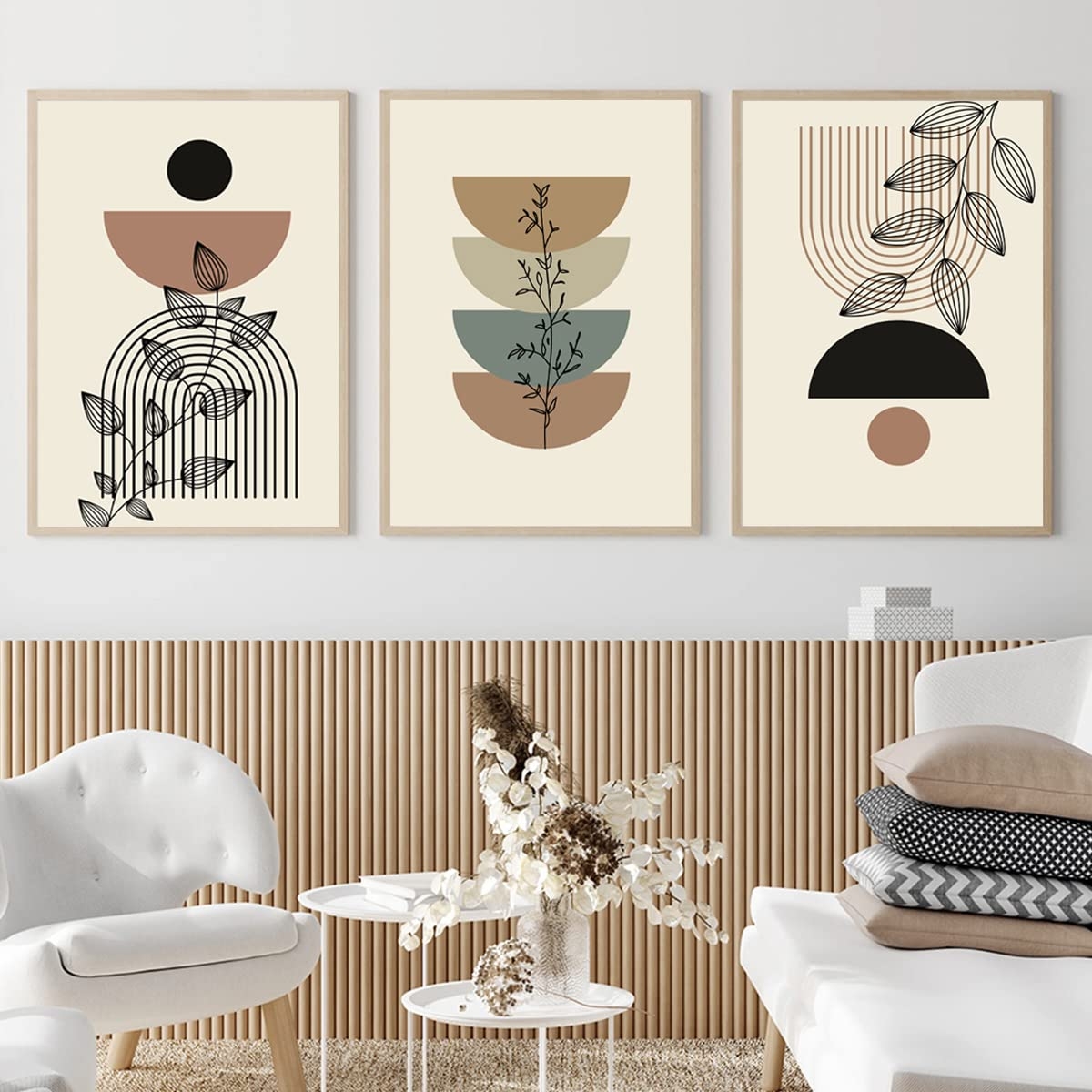 Boho Wall Art Abstract Gallery Wall Decor Set Boho Wall Art Printable Modern Wall Art Bundle Minimal Botanical Wall Art 16x24inchx3pcs No Frame Amazon co uk Home Kitchen