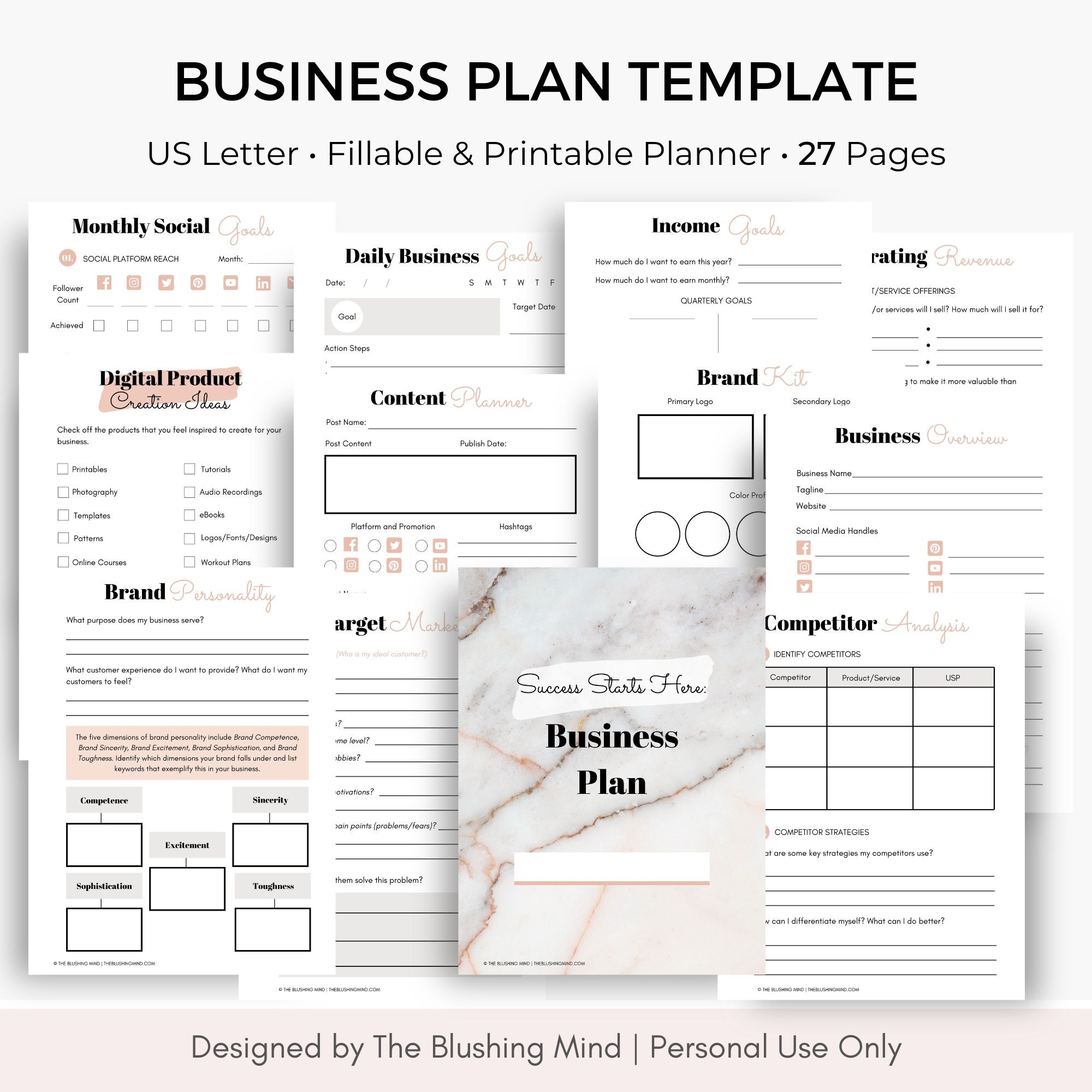 printable business plan template