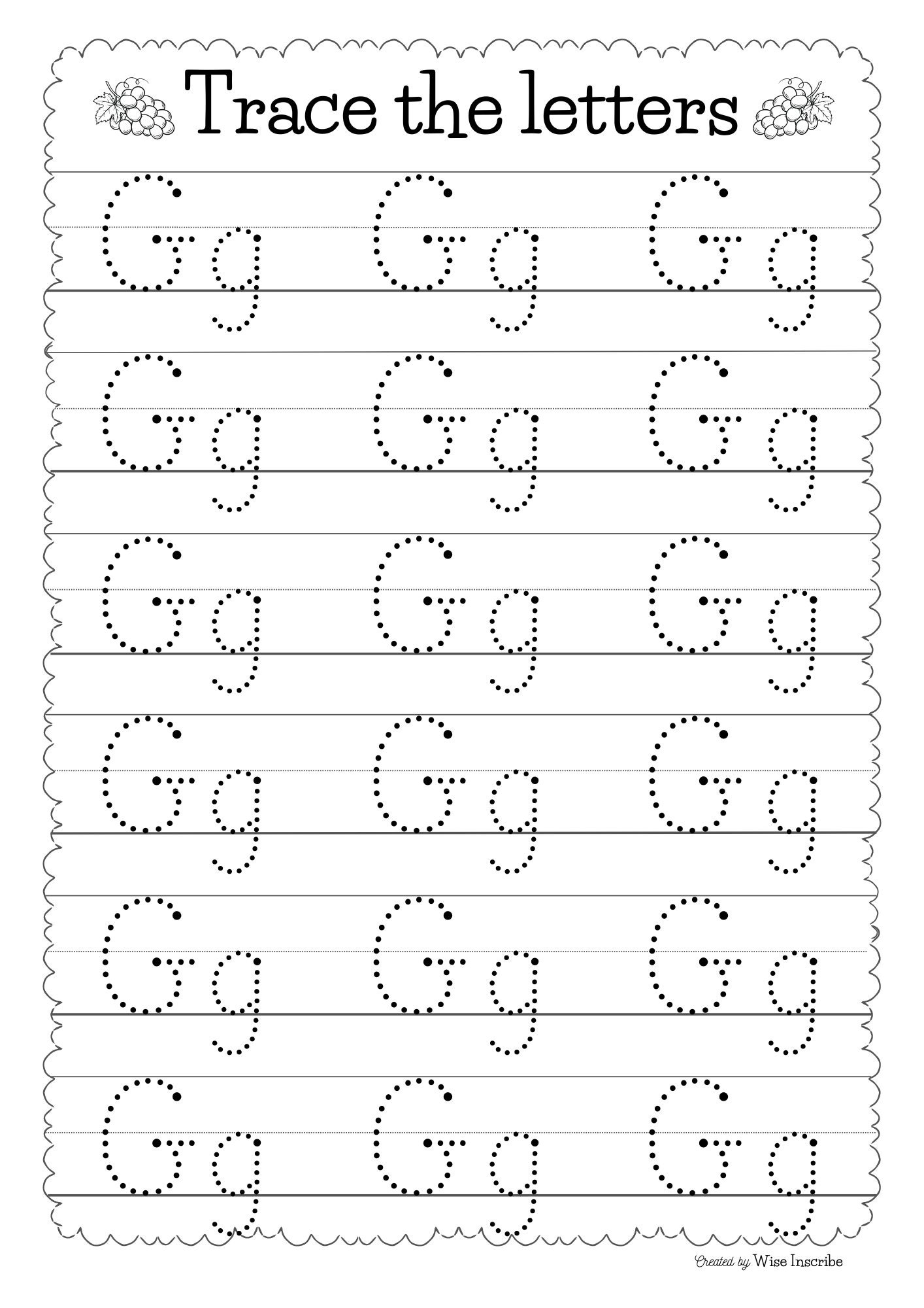 preschool alphabet practice sheets
