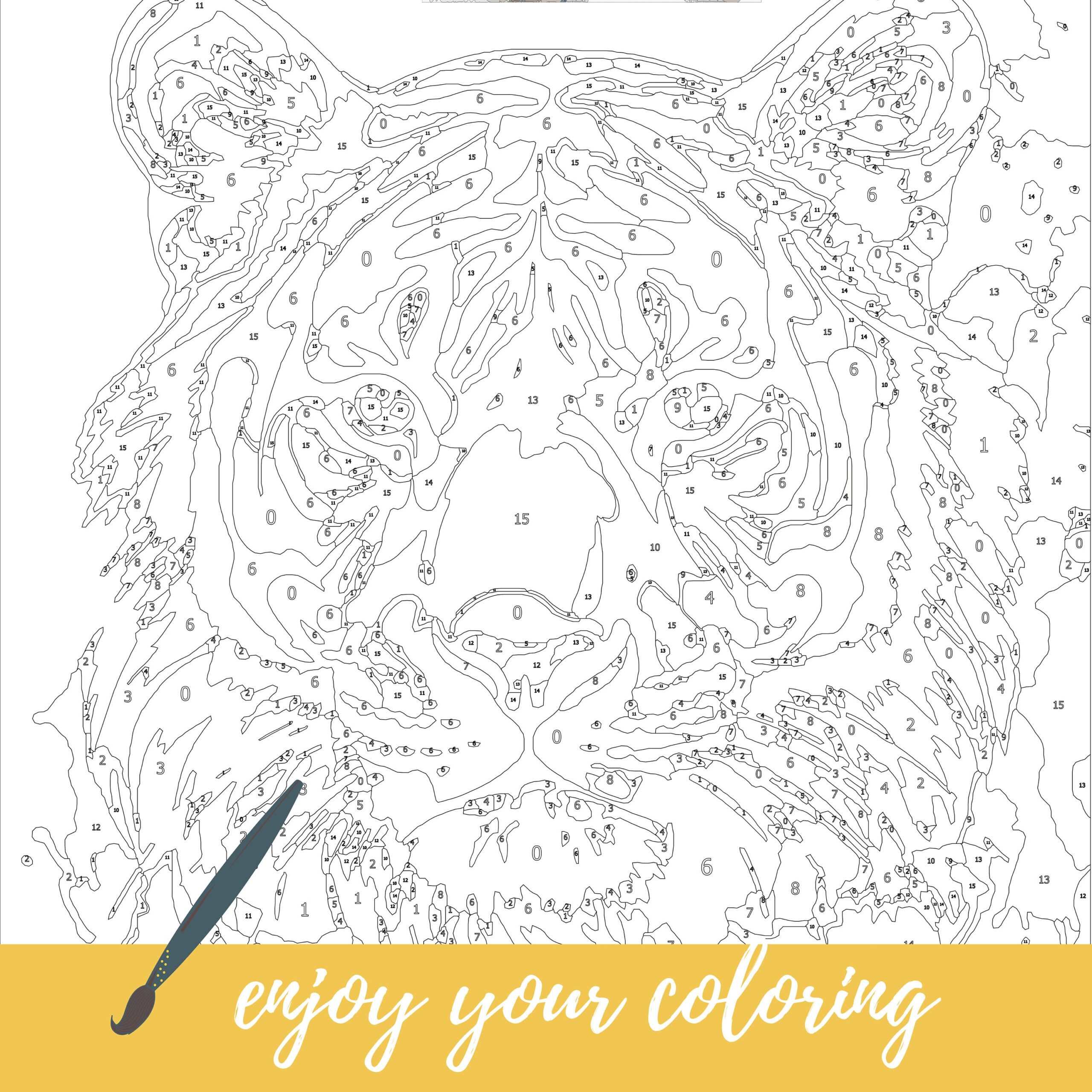 Buy Color By Number For Adult Paint By Number Printable wild Animal Coloring Pages sheets Digital Download advanced Detailed Book 352 Online In India Etsy