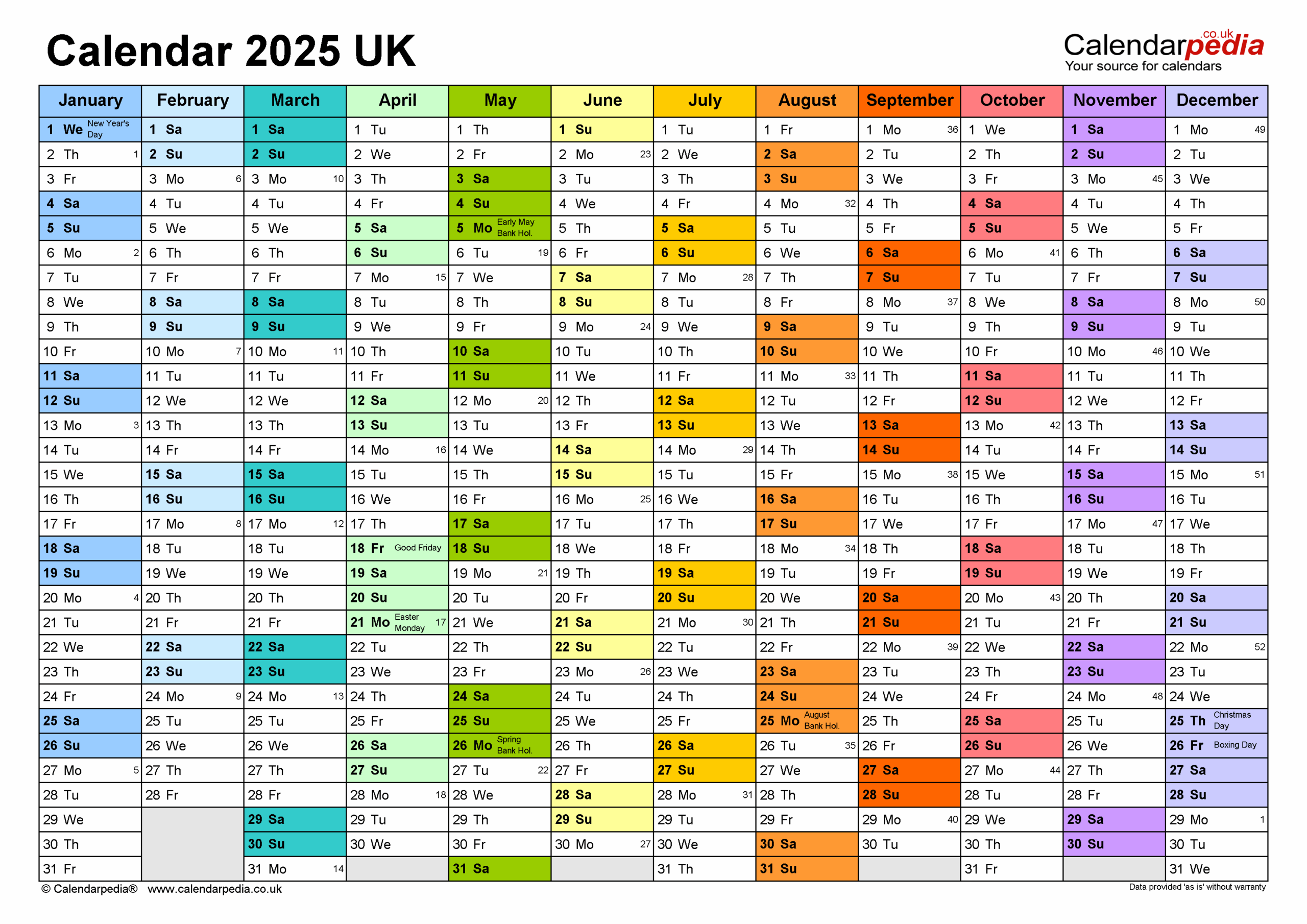 Calendar 2025 UK Free Printable PDF Templates Calendar 2025 UK Free Printable PDF Templates