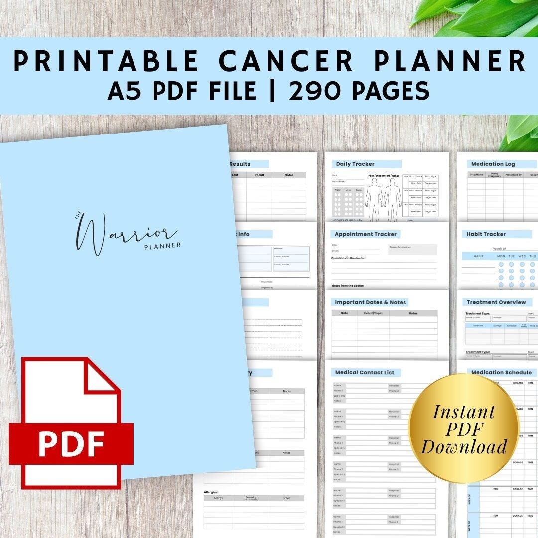 Cancer Patient Medication Treatment Plan Template Chemo Care Survivor Warrior Planner Symptom Habit Medical Date Schedule Tracker Blue Etsy de Cancer Patient Medication Treatment Plan Template Chemo Care Survivor Warrior Planner Symptom Habit Medical Date Schedule Tracker Blue Etsy de