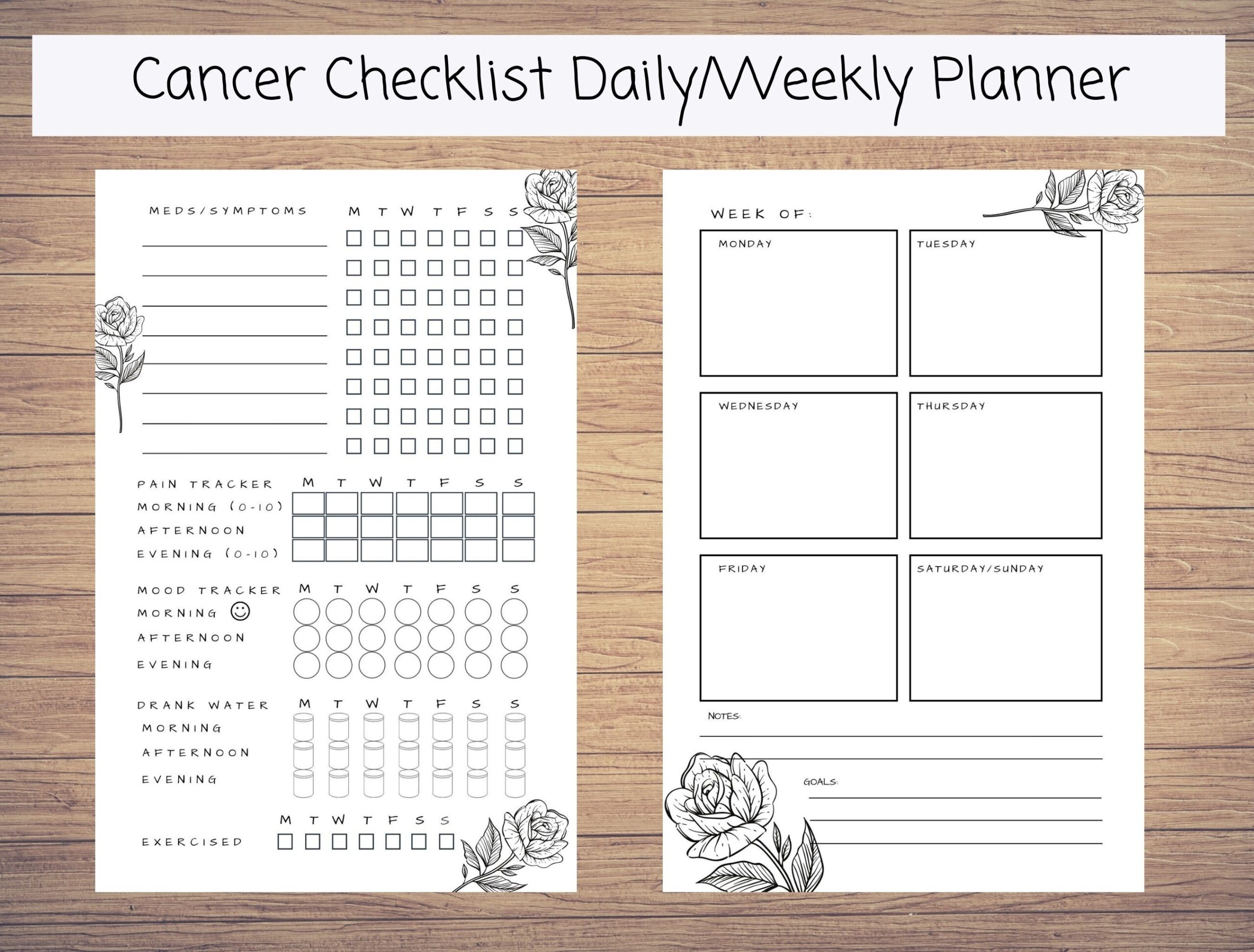 Cancer Planner Bundle Chemo Radiation Doctor Appointments printable PDF Etsy