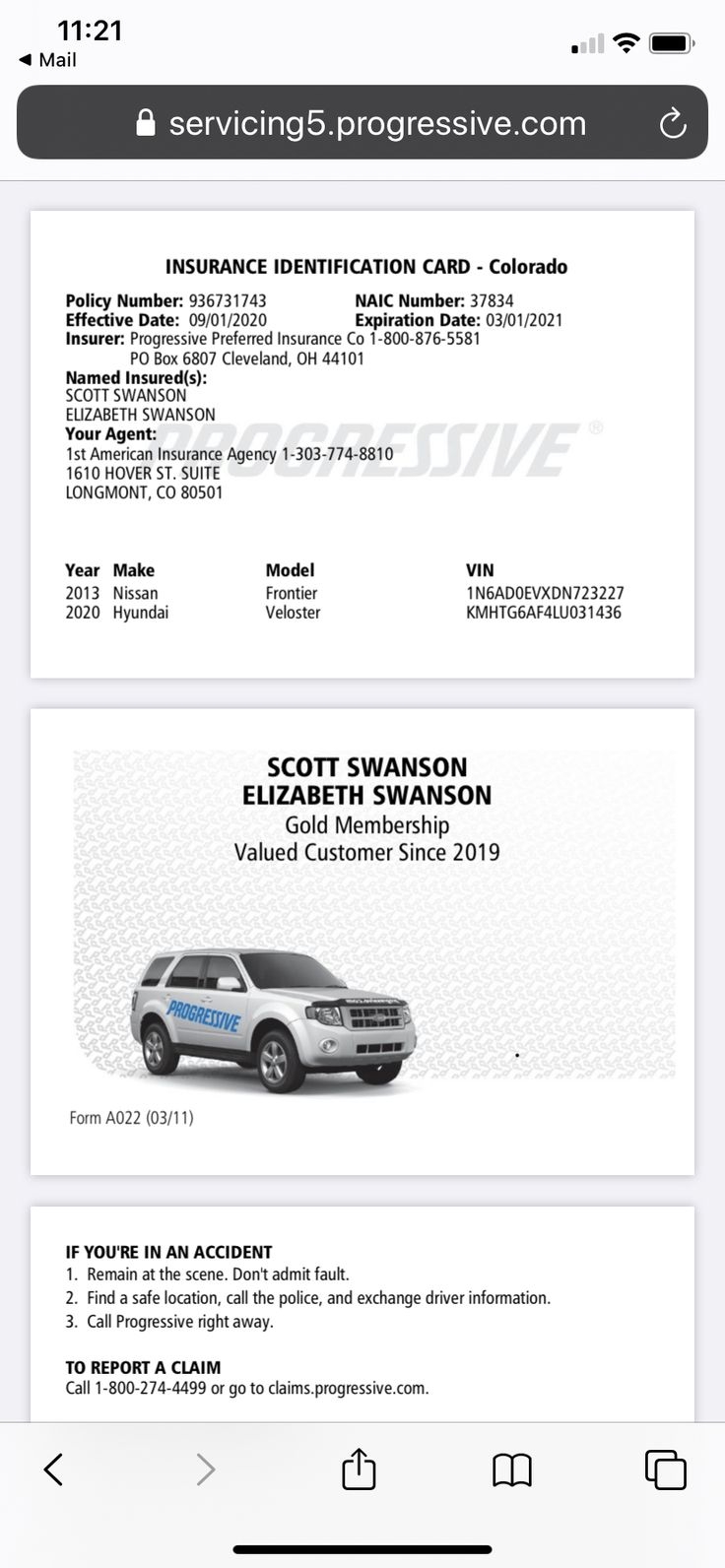 Car Insurance ID Card Template