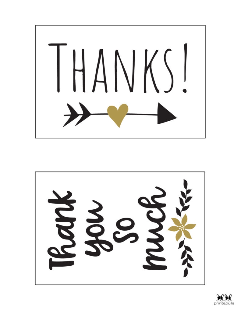 thank you note template printable