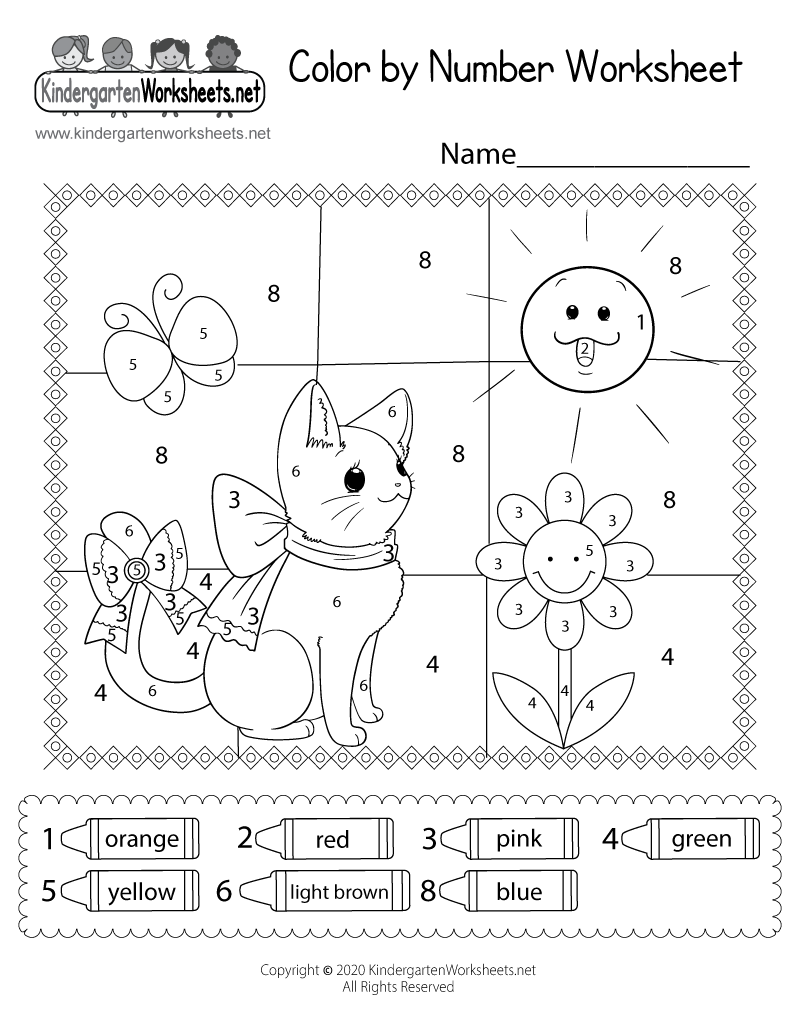 free printable color by numbers
